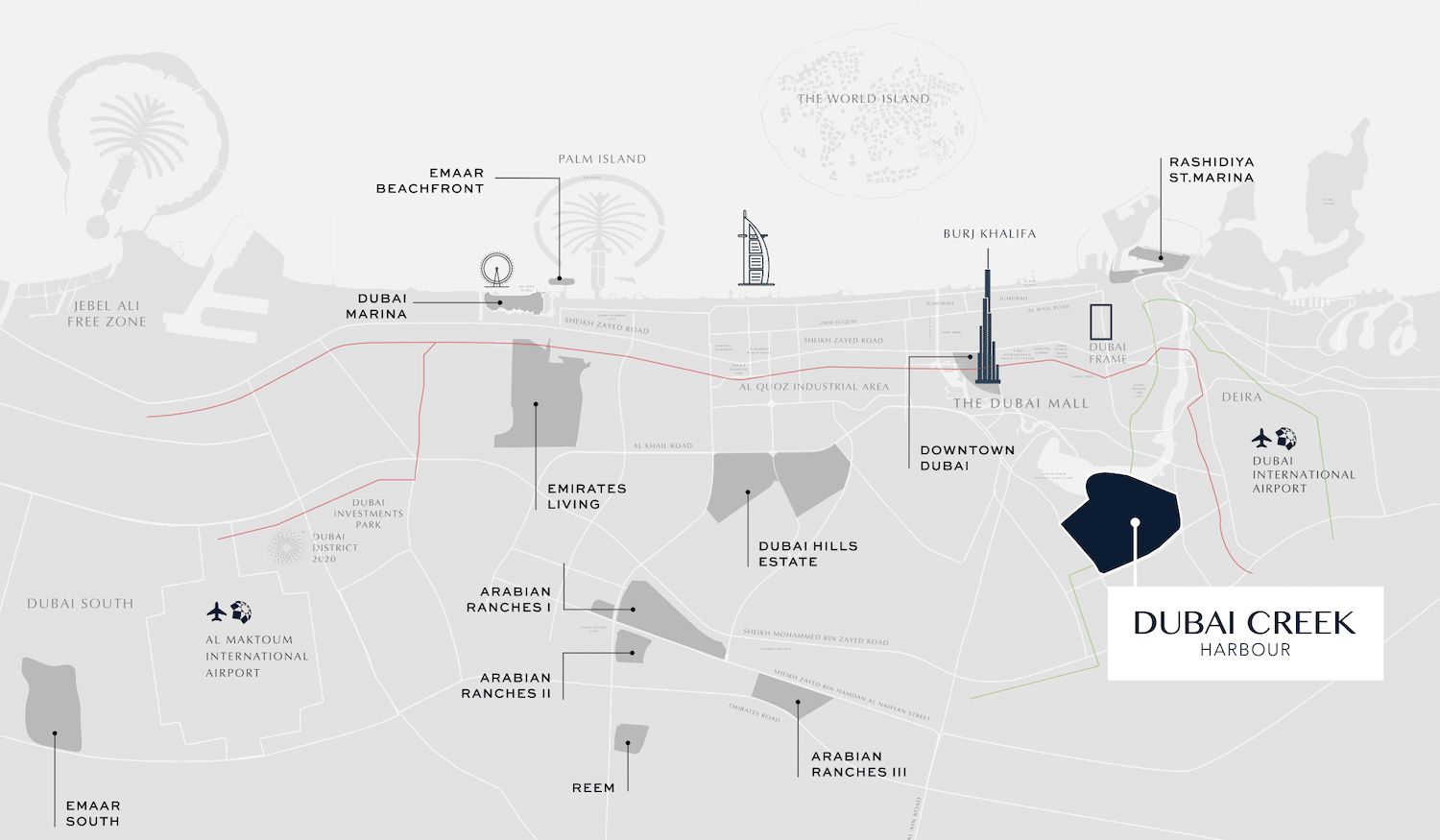 Where is Dubai Creek Harbour located?