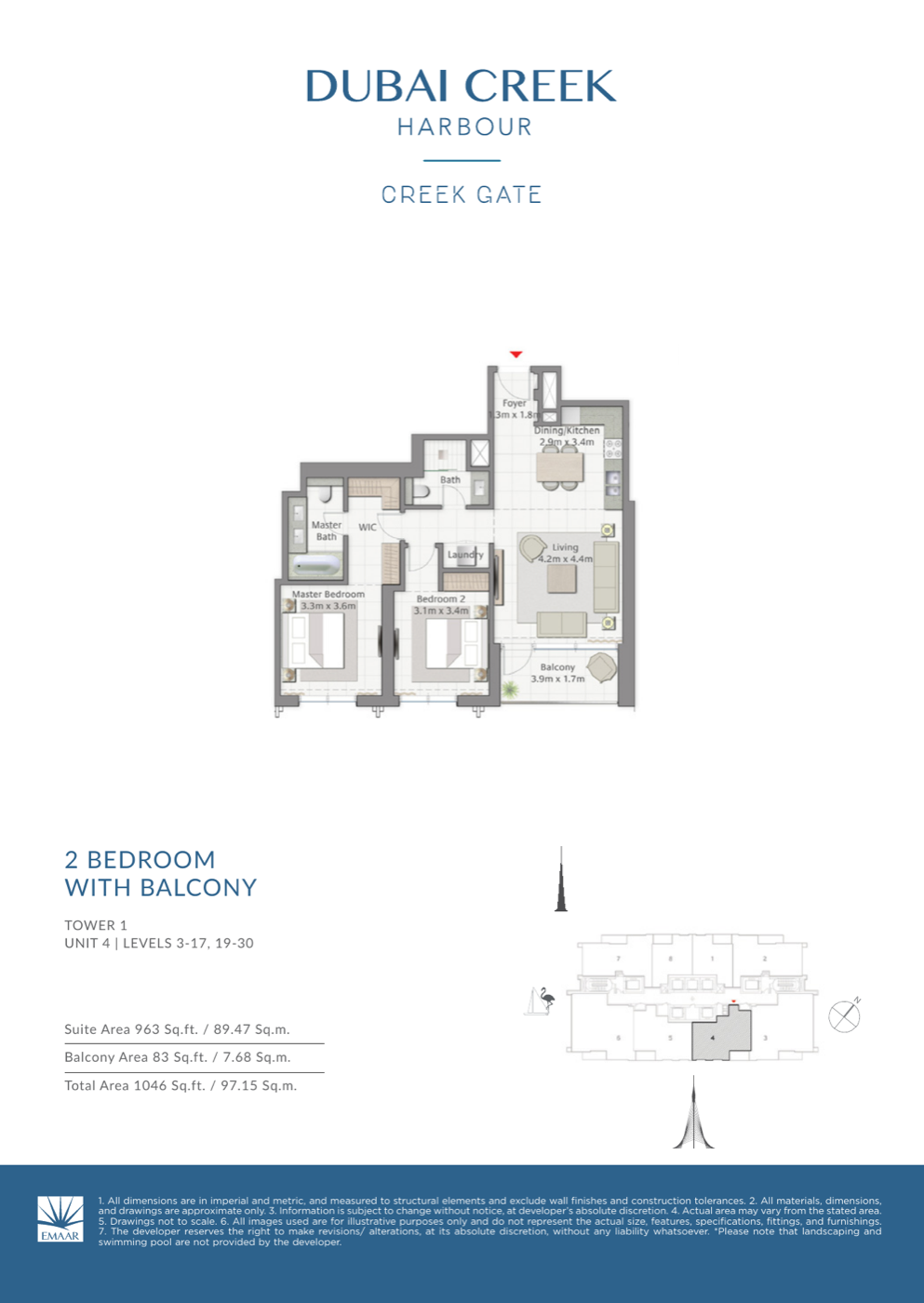 2 Bedroom with Balcony — Unit 4