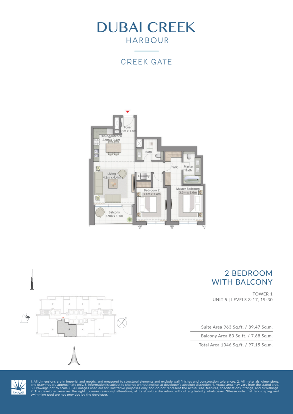 2 Bedroom with Balcony — Unit 5