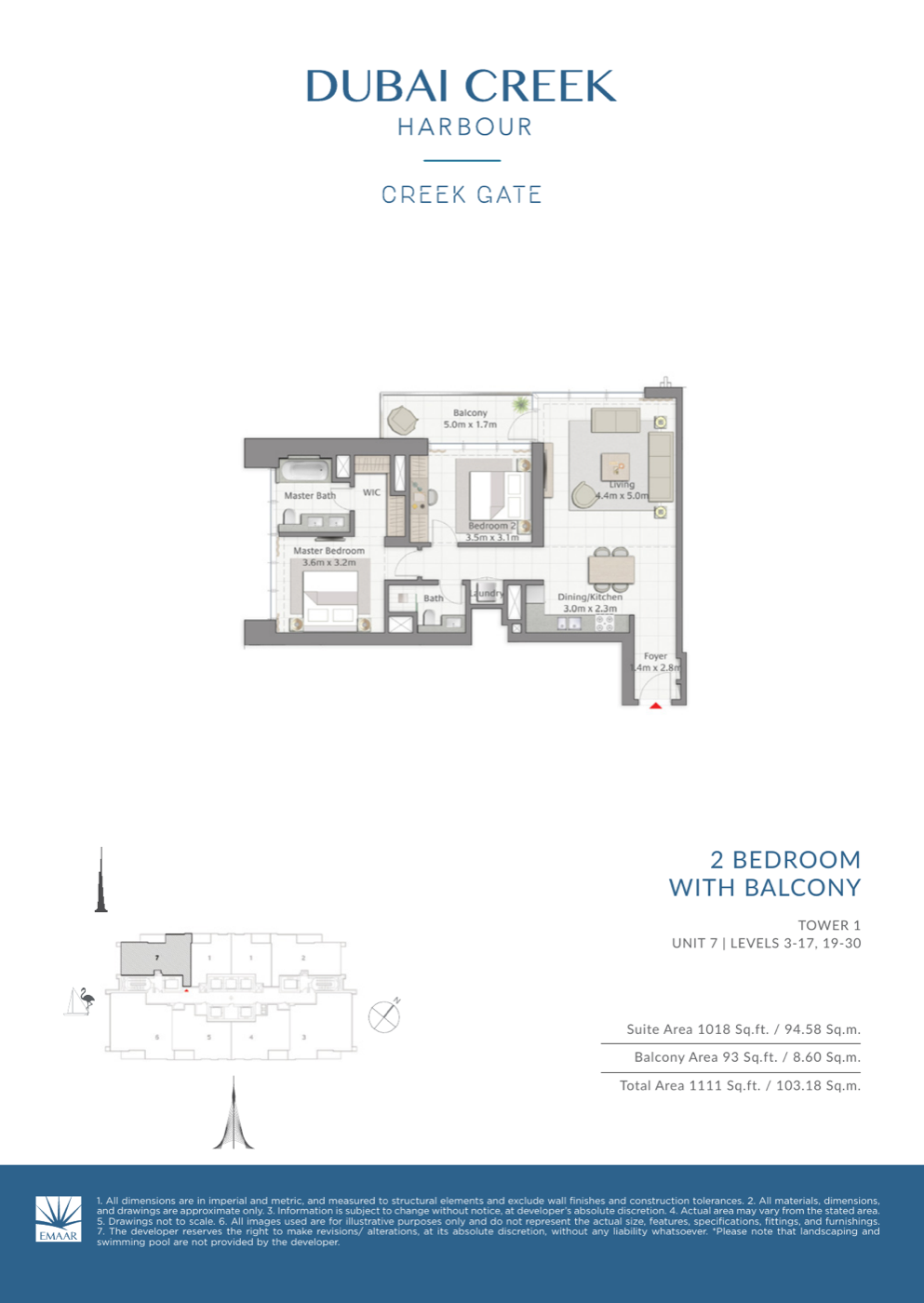 2 Bedroom with Balcony — Unit 7