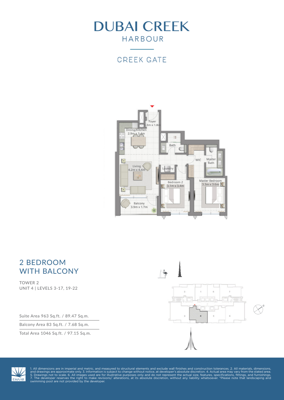 2 Bedroom with Balcony — Unit 4