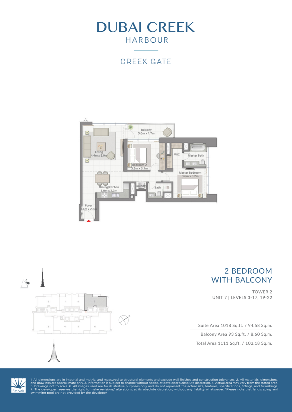 2 Bedroom with Balcony — Unit 7