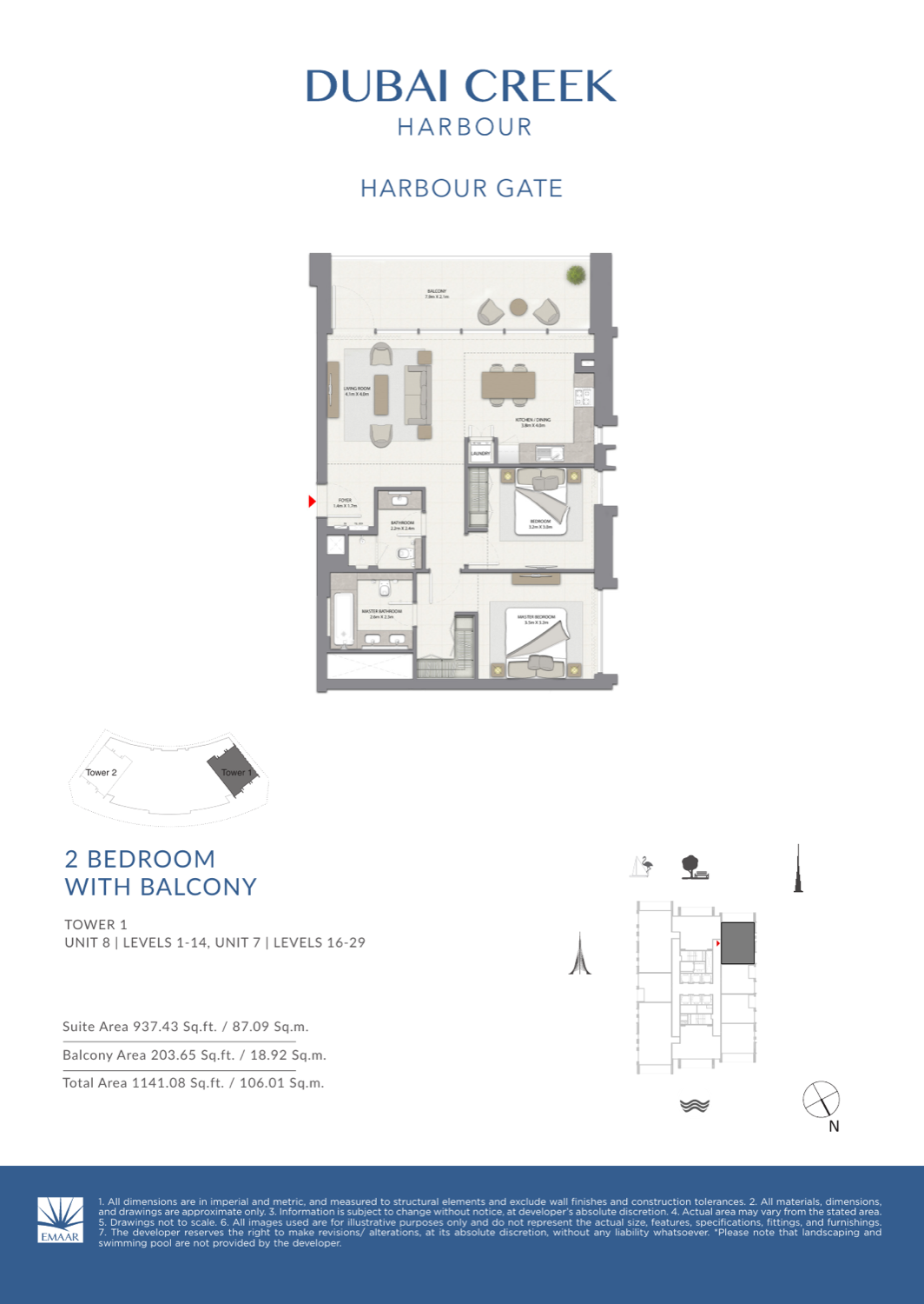 2 Bedroom with Balcony — Unit 8