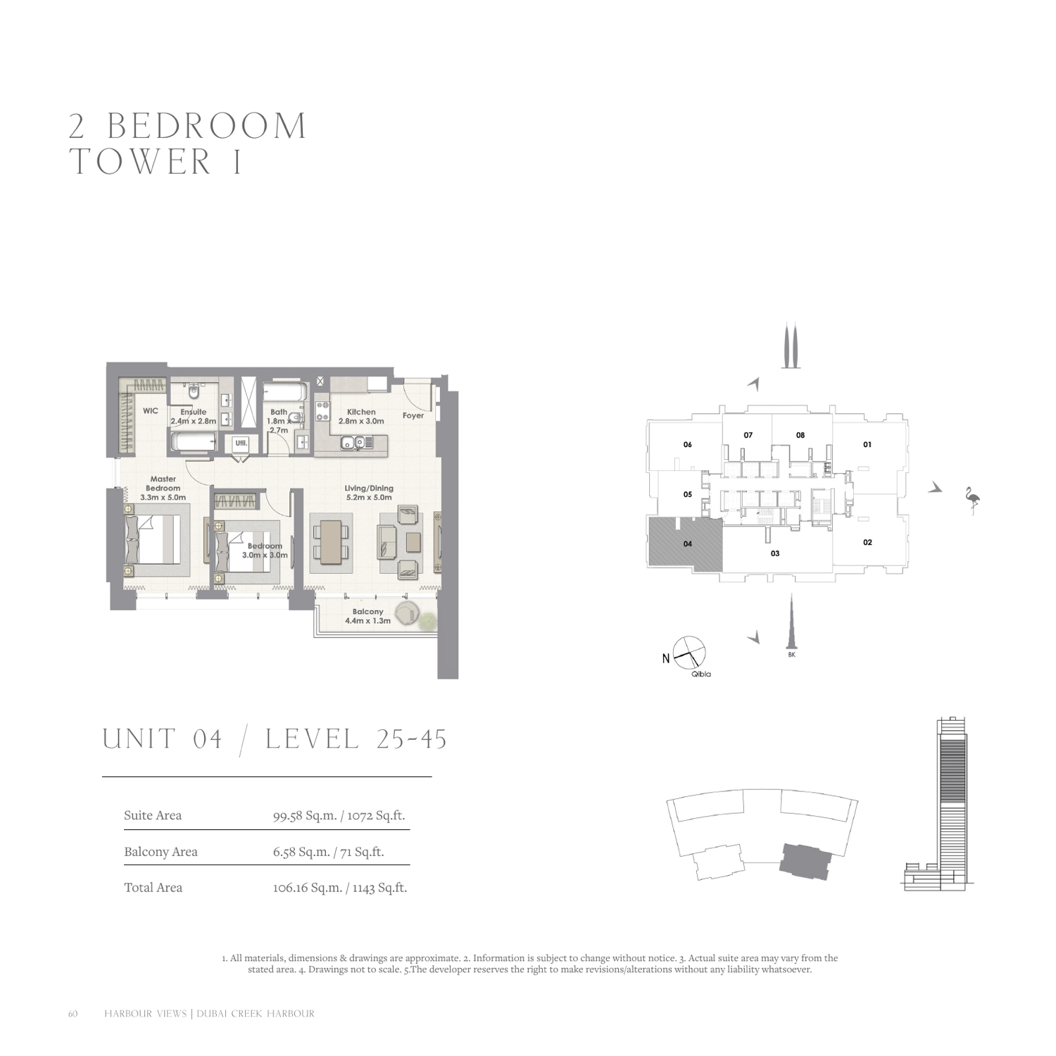 2 Bedroom with Balcony — Unit 4