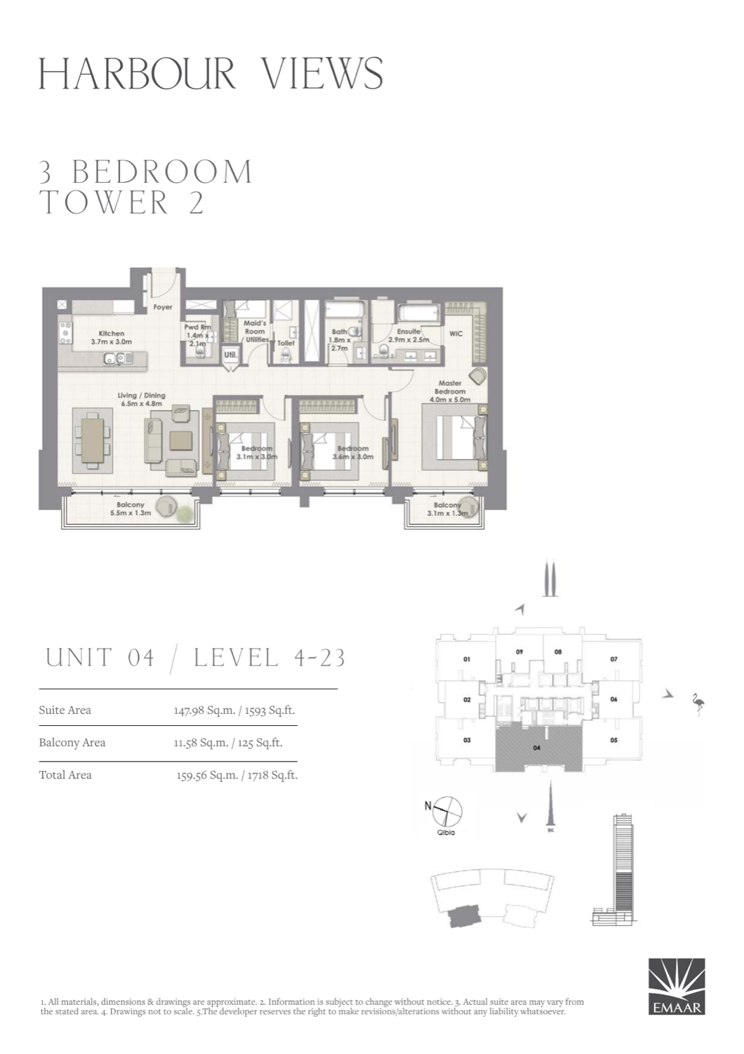 3 Bedroom with Balcony — Unit 4