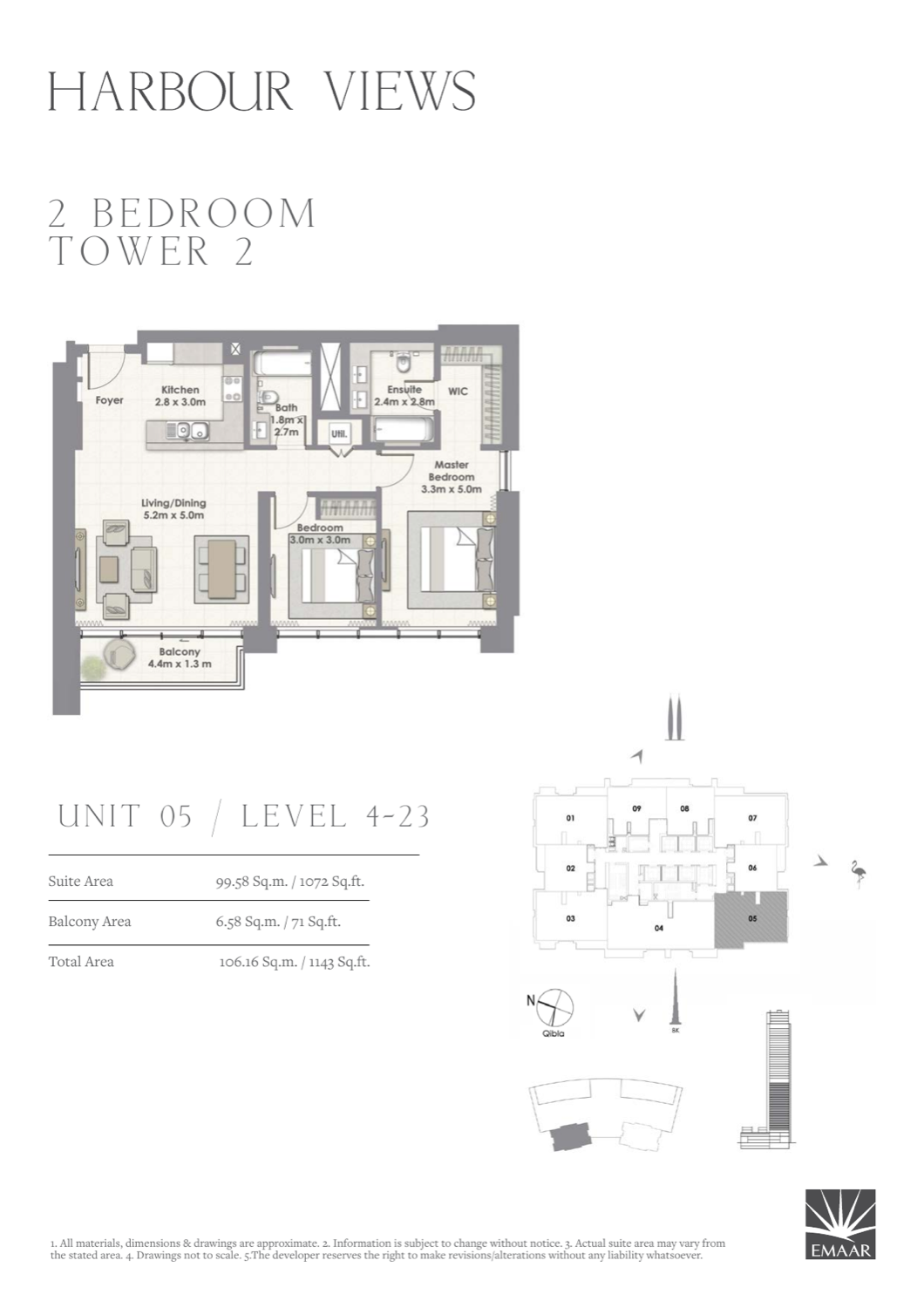 2 Bedroom with Balcony — Unit 5