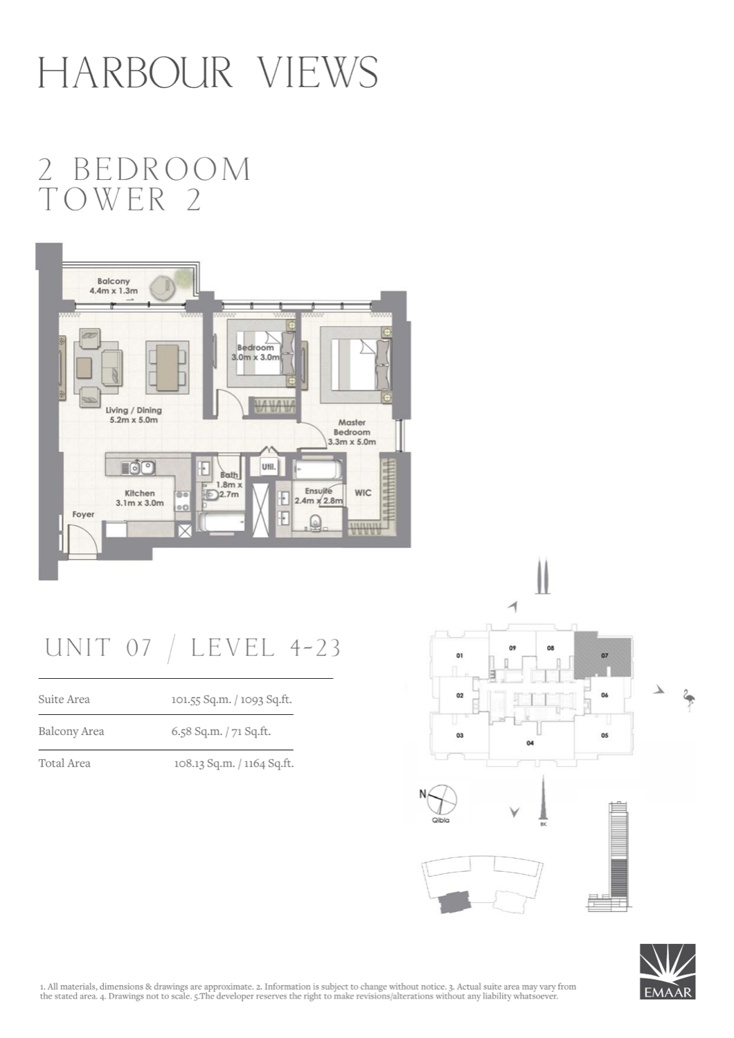 2 Bedroom with Balcony — Unit 7