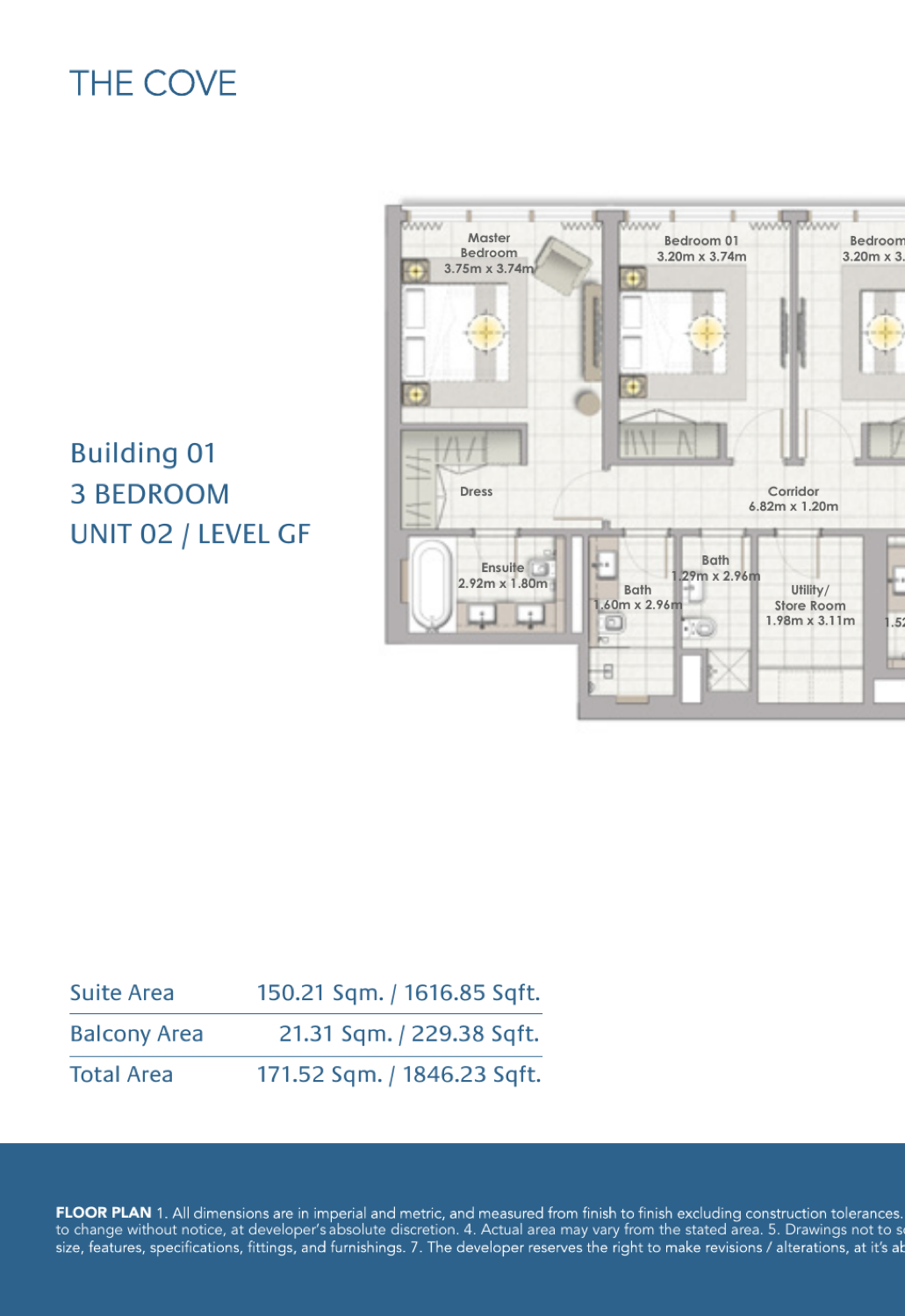 3 Bedroom with Balcony — Unit 2