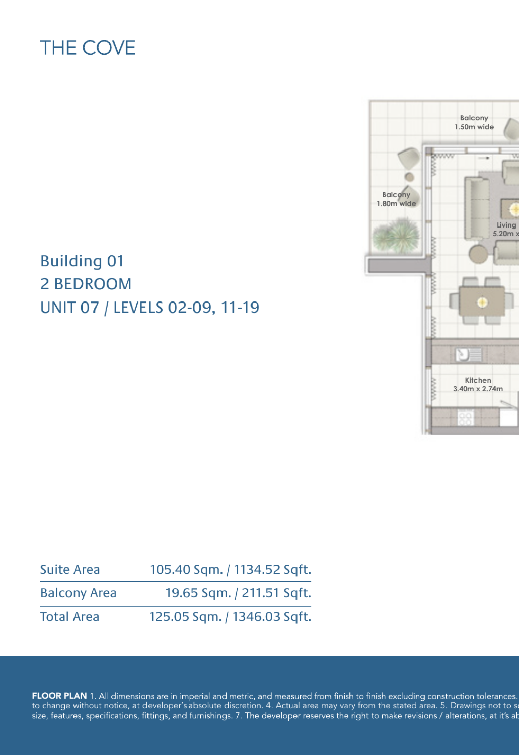 2 Bedroom with Balcony — Unit 7