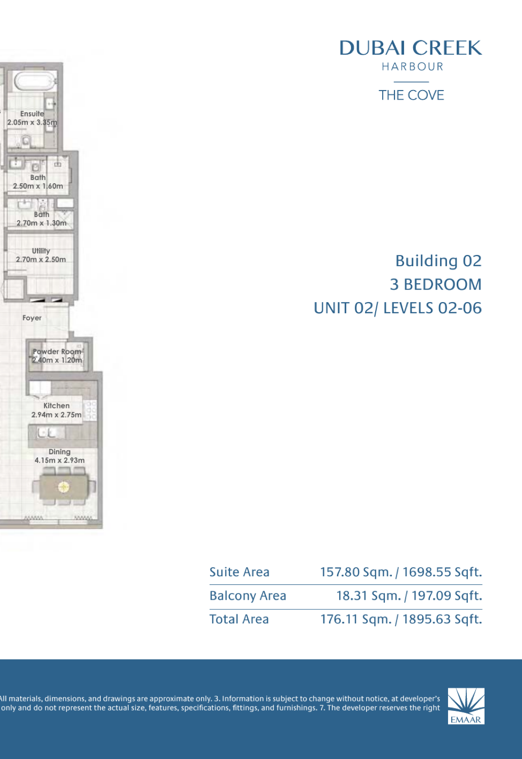3 Bedroom with Balcony — Unit 2