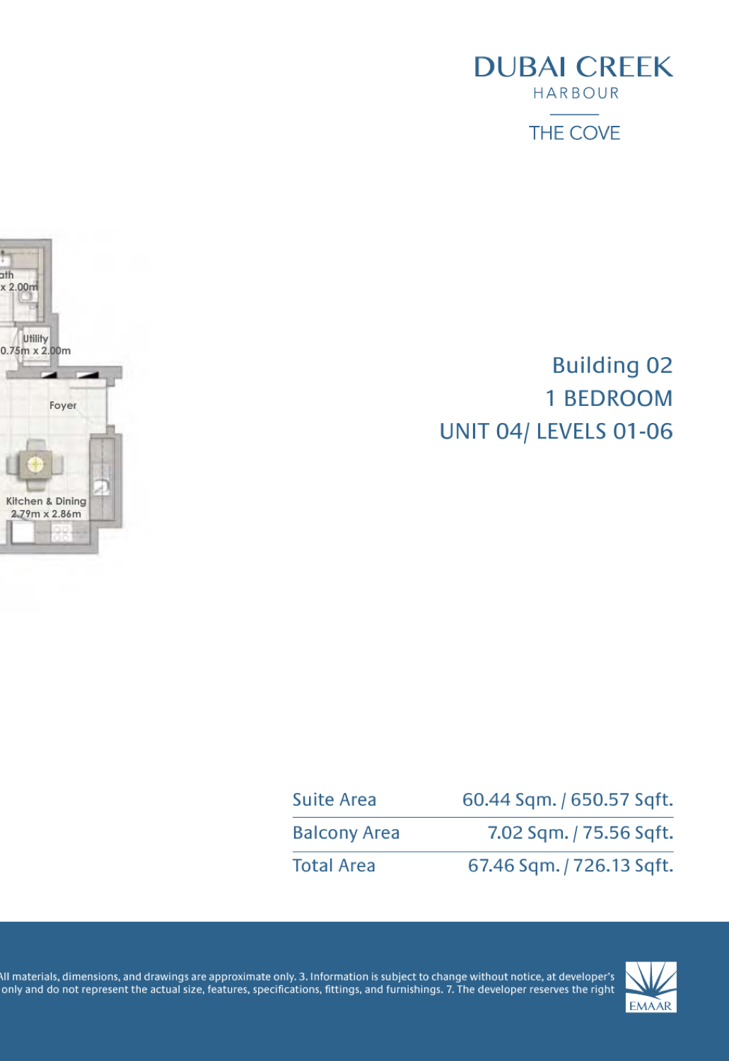1 Bedroom with Balcony — Unit 4