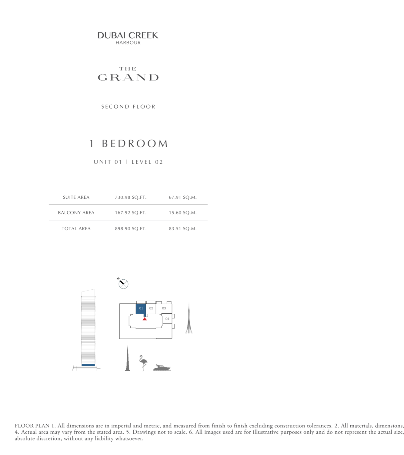 1 Bedroom with Balcony — Unit 1
