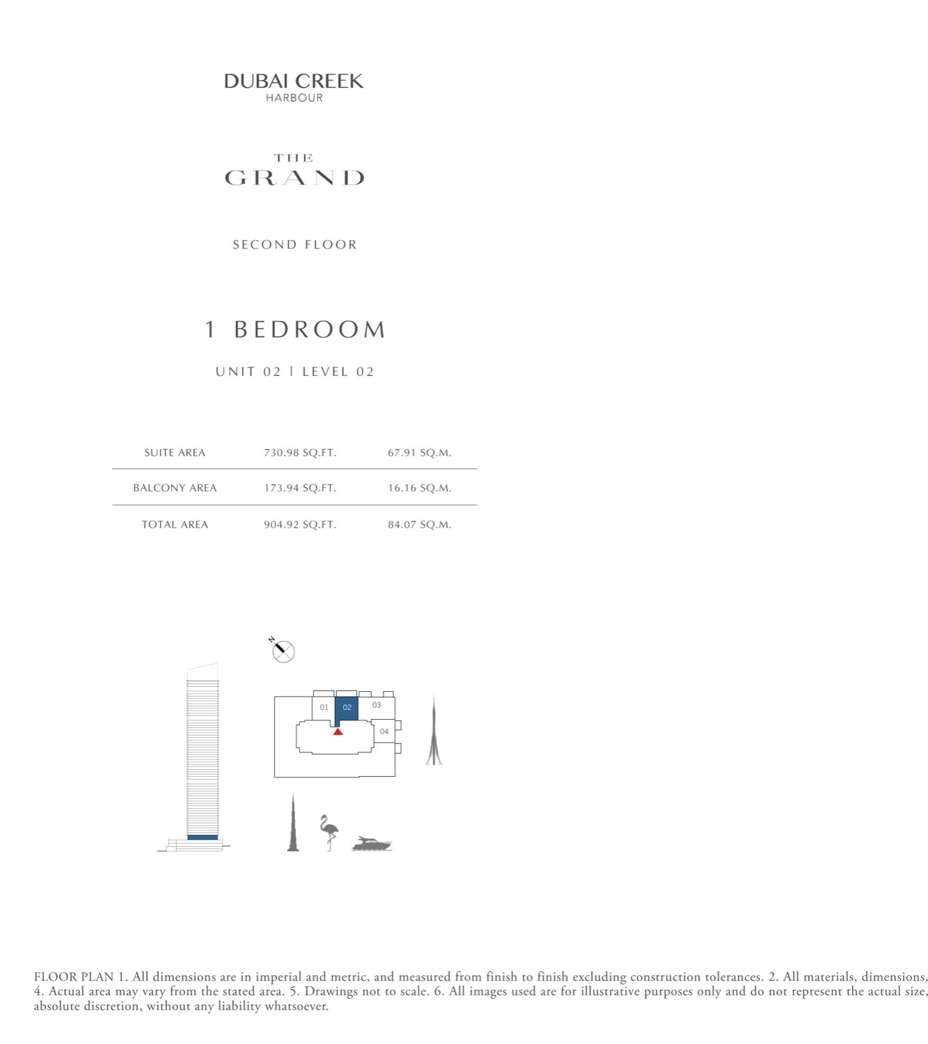 1 Bedroom with Balcony — Unit 2