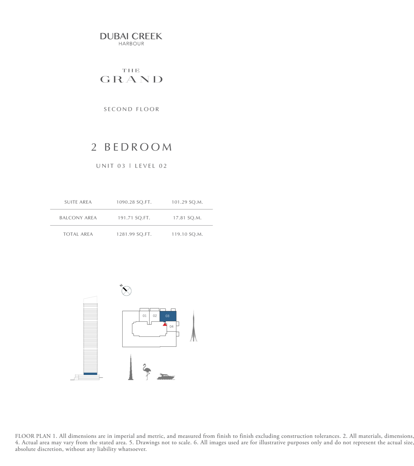 2 Bedroom with Balcony — Unit 3