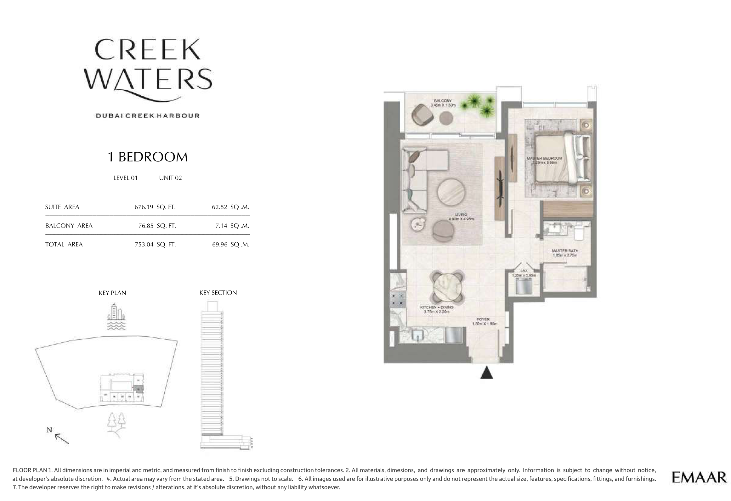 1 Bedroom Unit 2 - Level  1