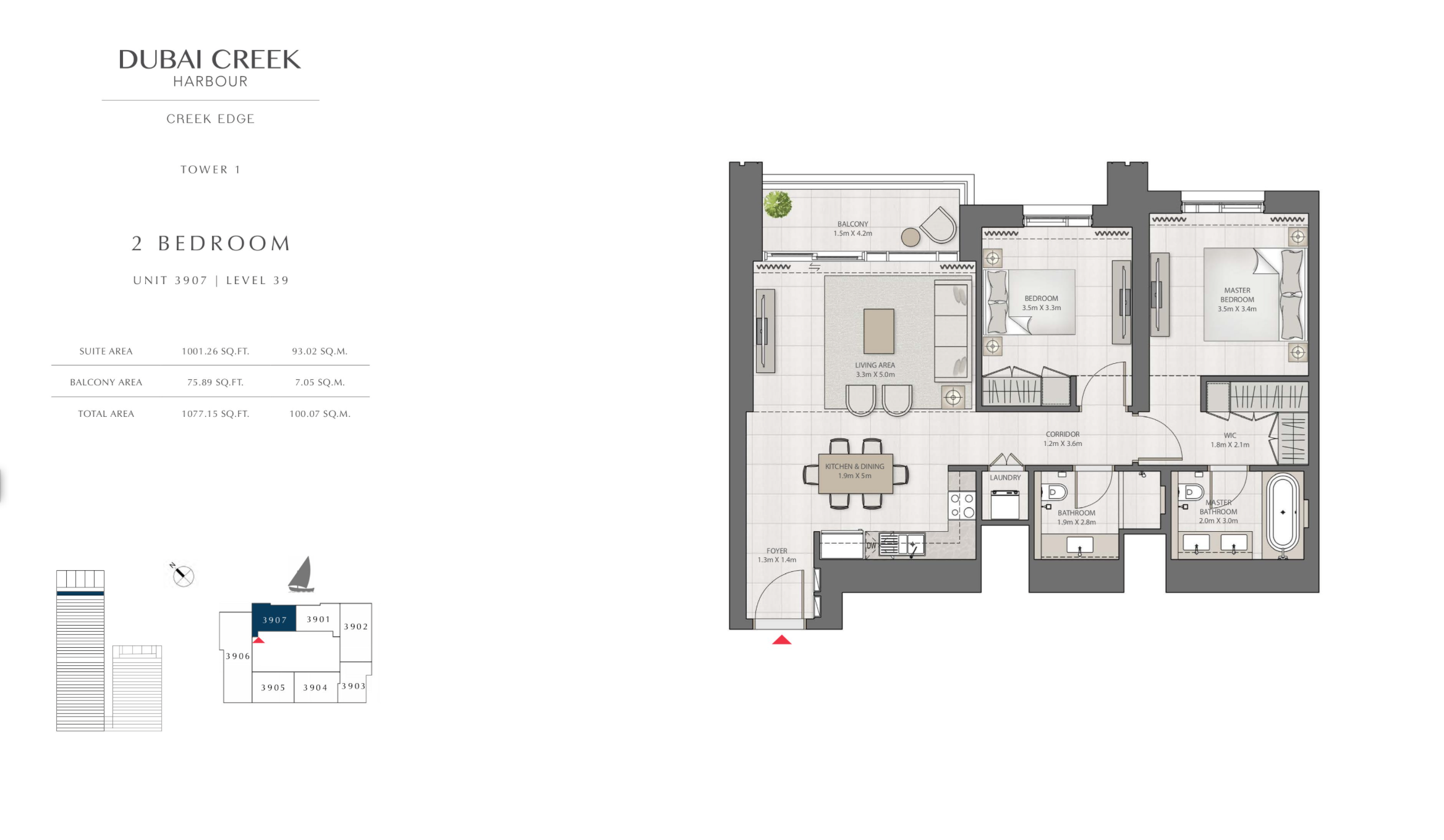 2 Bedroom Level 39 / Unit 7