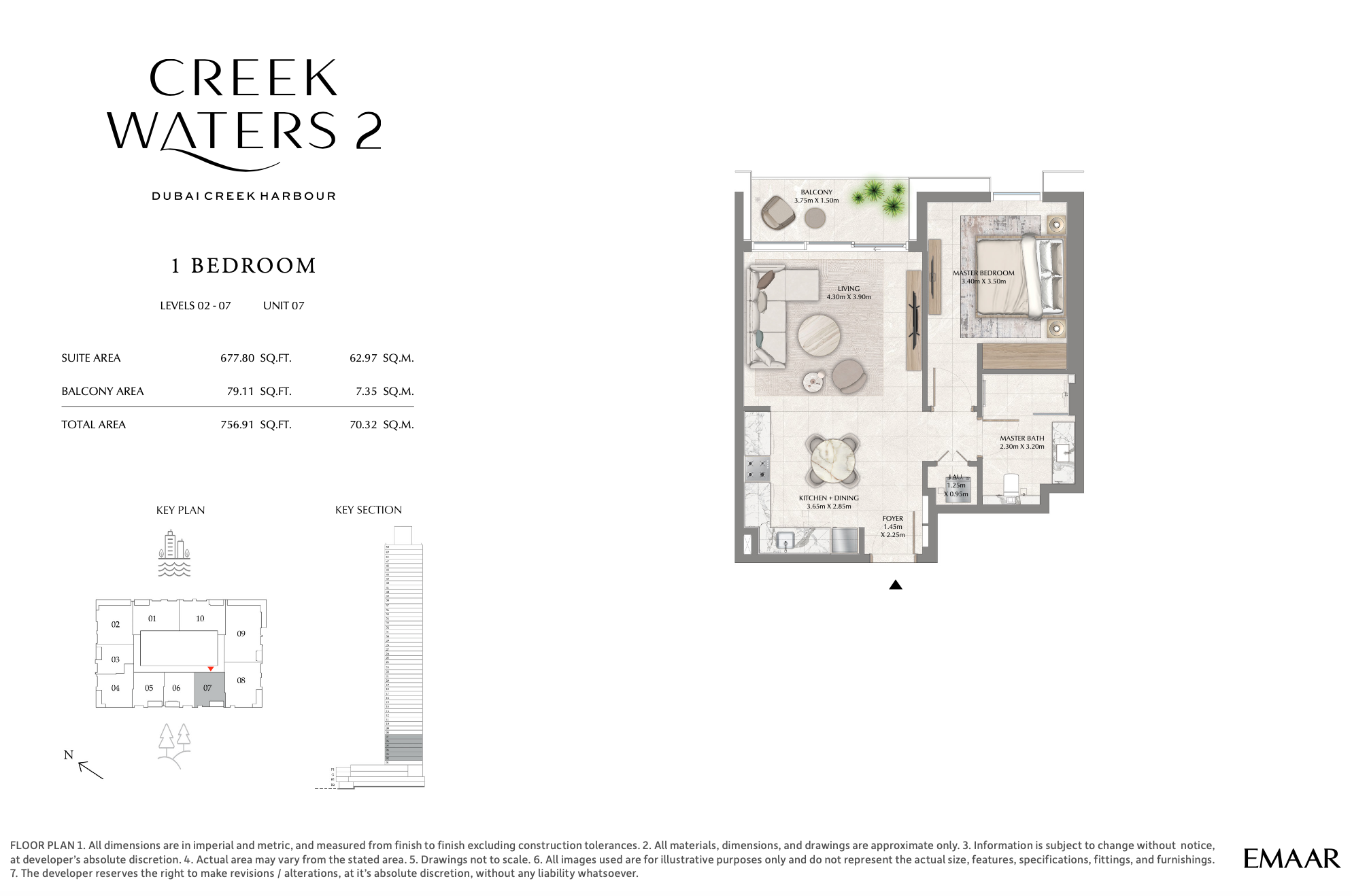 1 Bedroom Unit 7 - Level 2-7