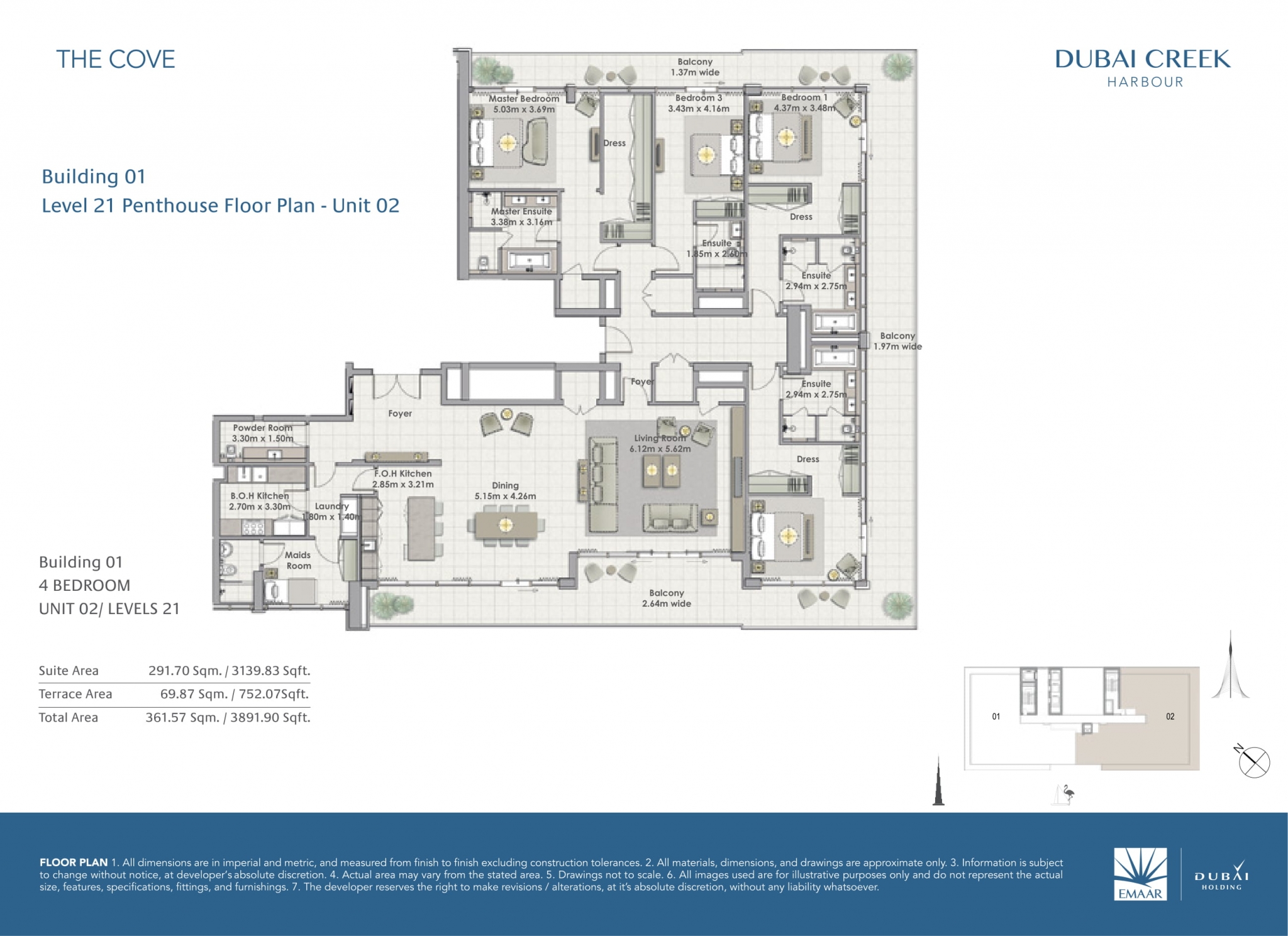 Penthouse Unit 2 - Level 21