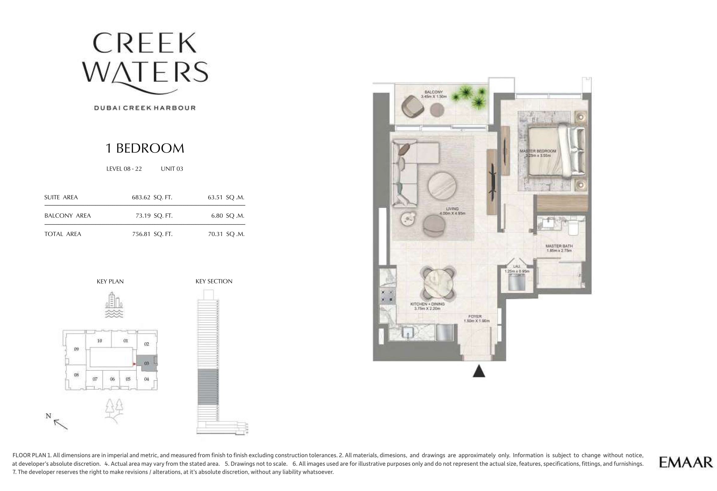 1 Bedroom Unit 3 - Level 8-22