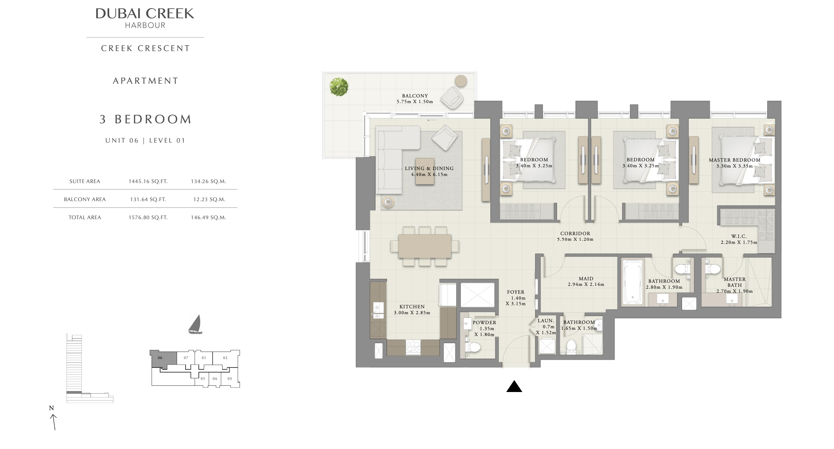 3 Bedroom Unit 06 - Level 1