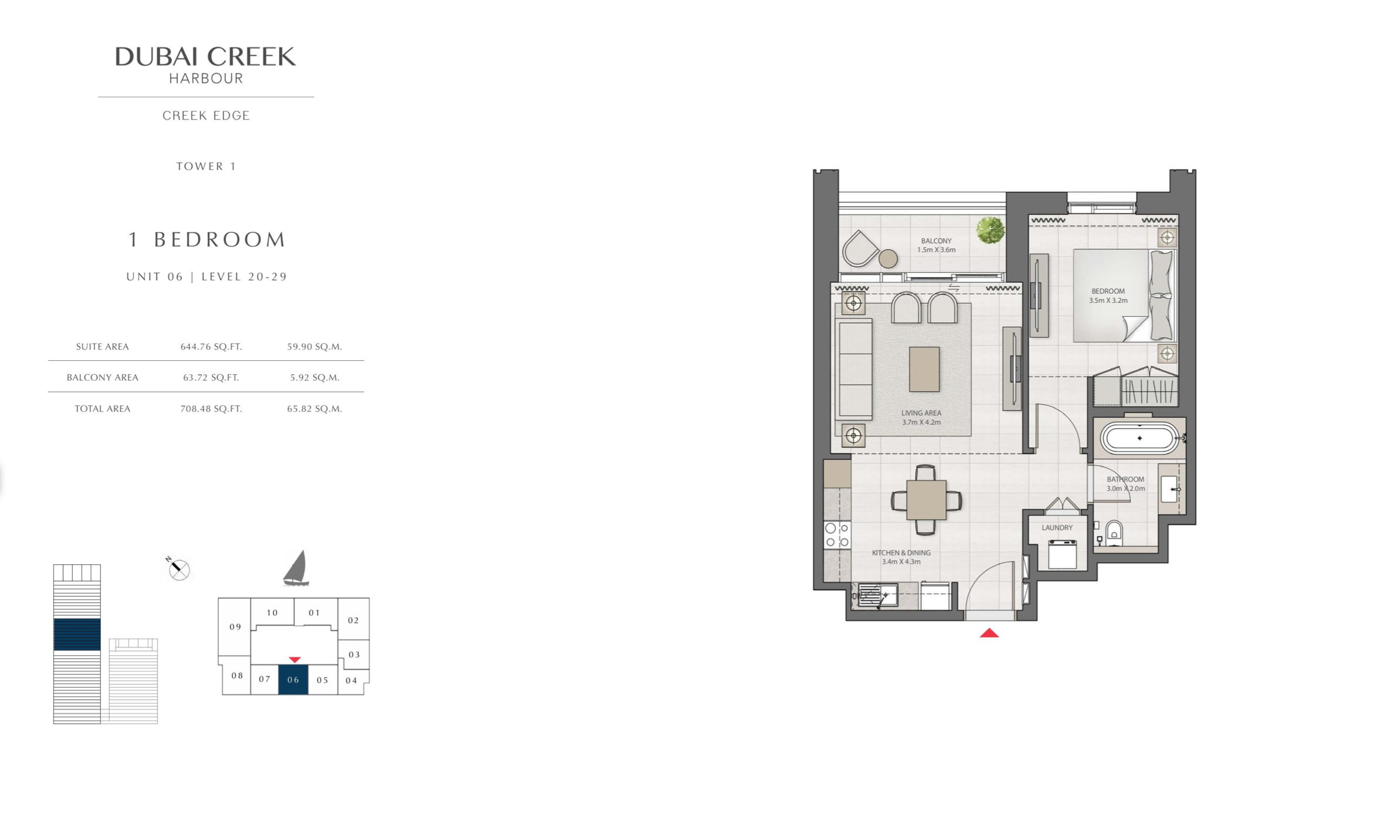 1 Bedroom - level 20-29 Unit 6