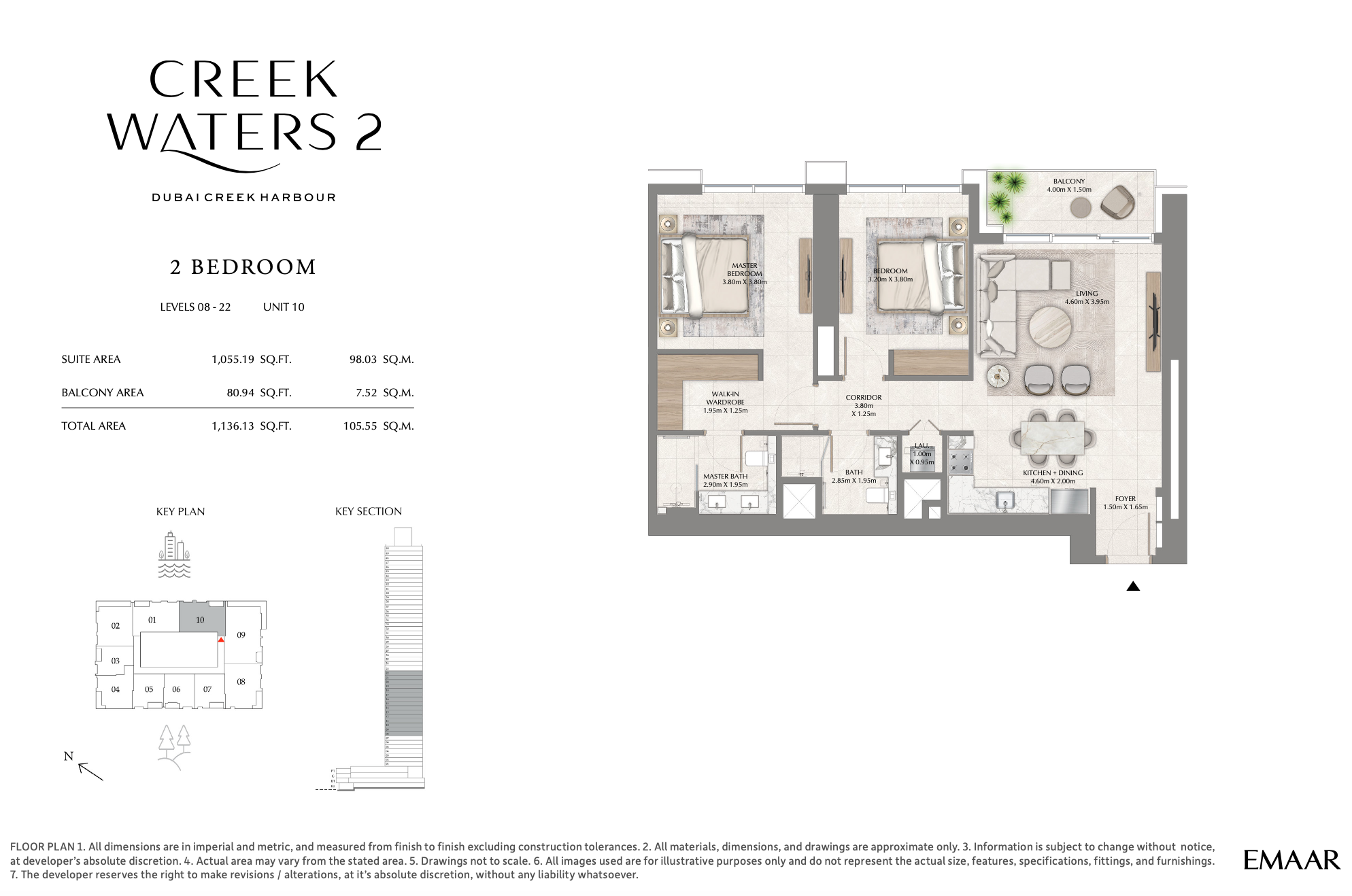 2 Bedroom Unit 10 - Level 8-22