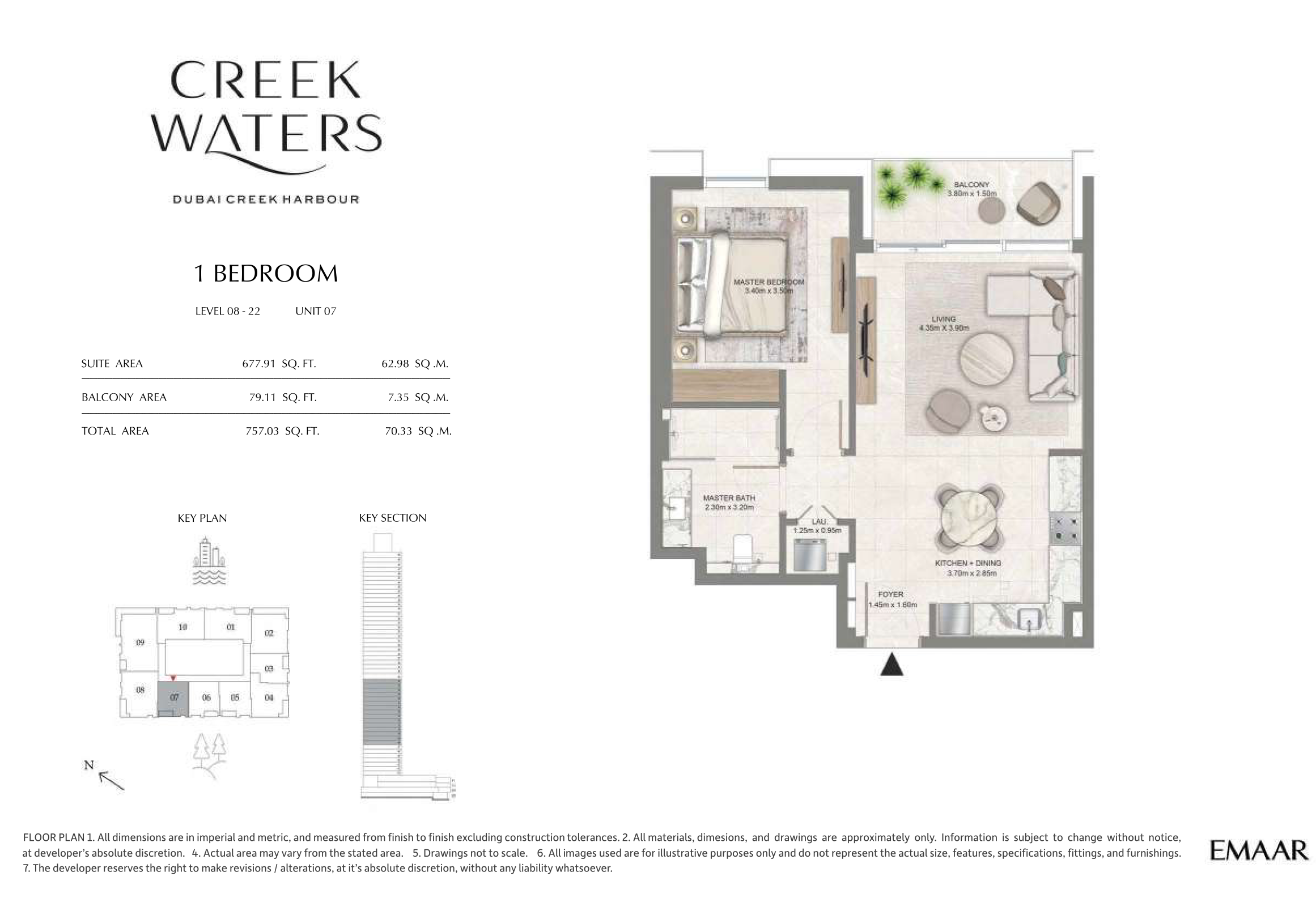 1 Bedroom Unit 7 - Level 8-22