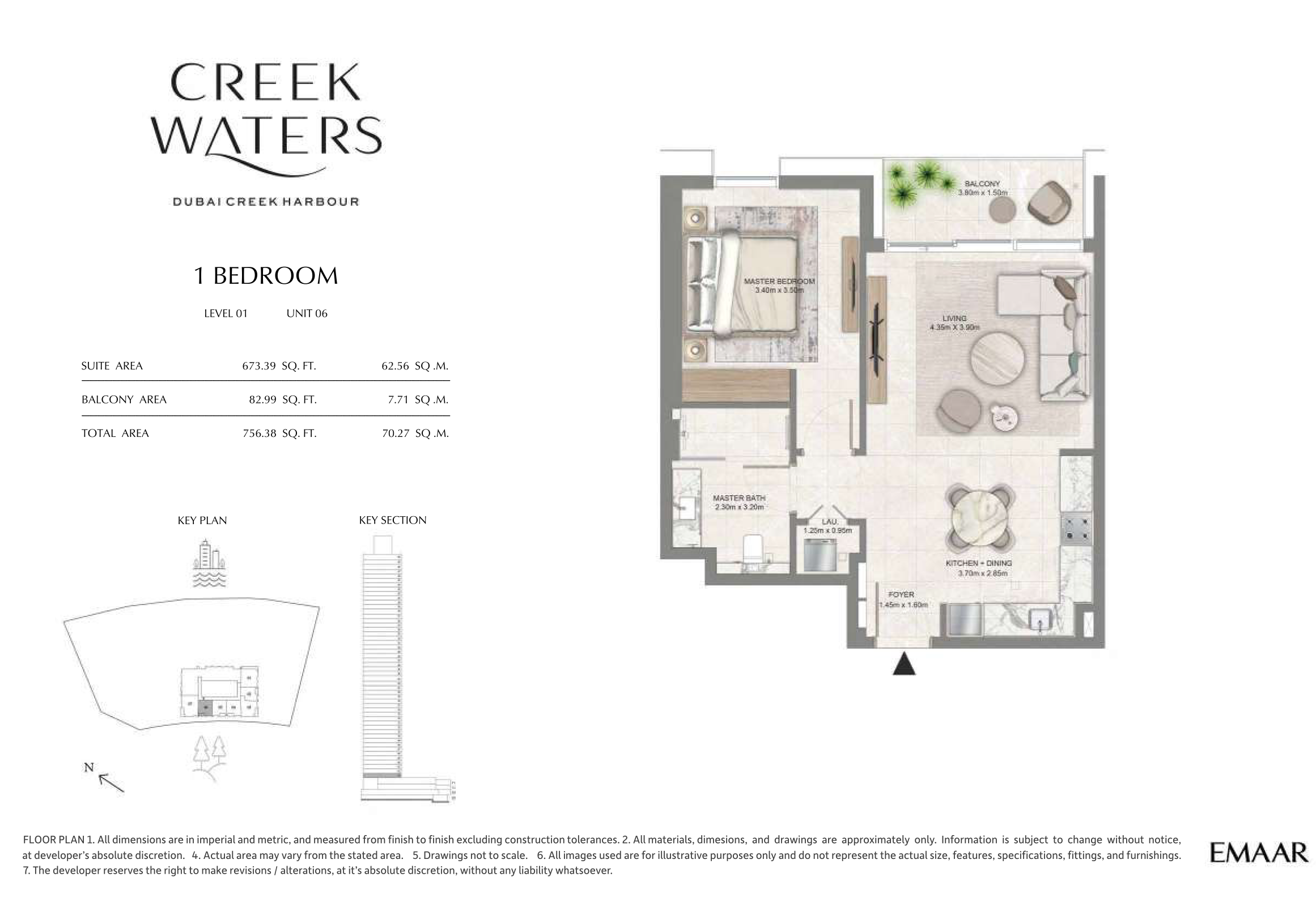 1 Bedroom Unit 6 - Level  1