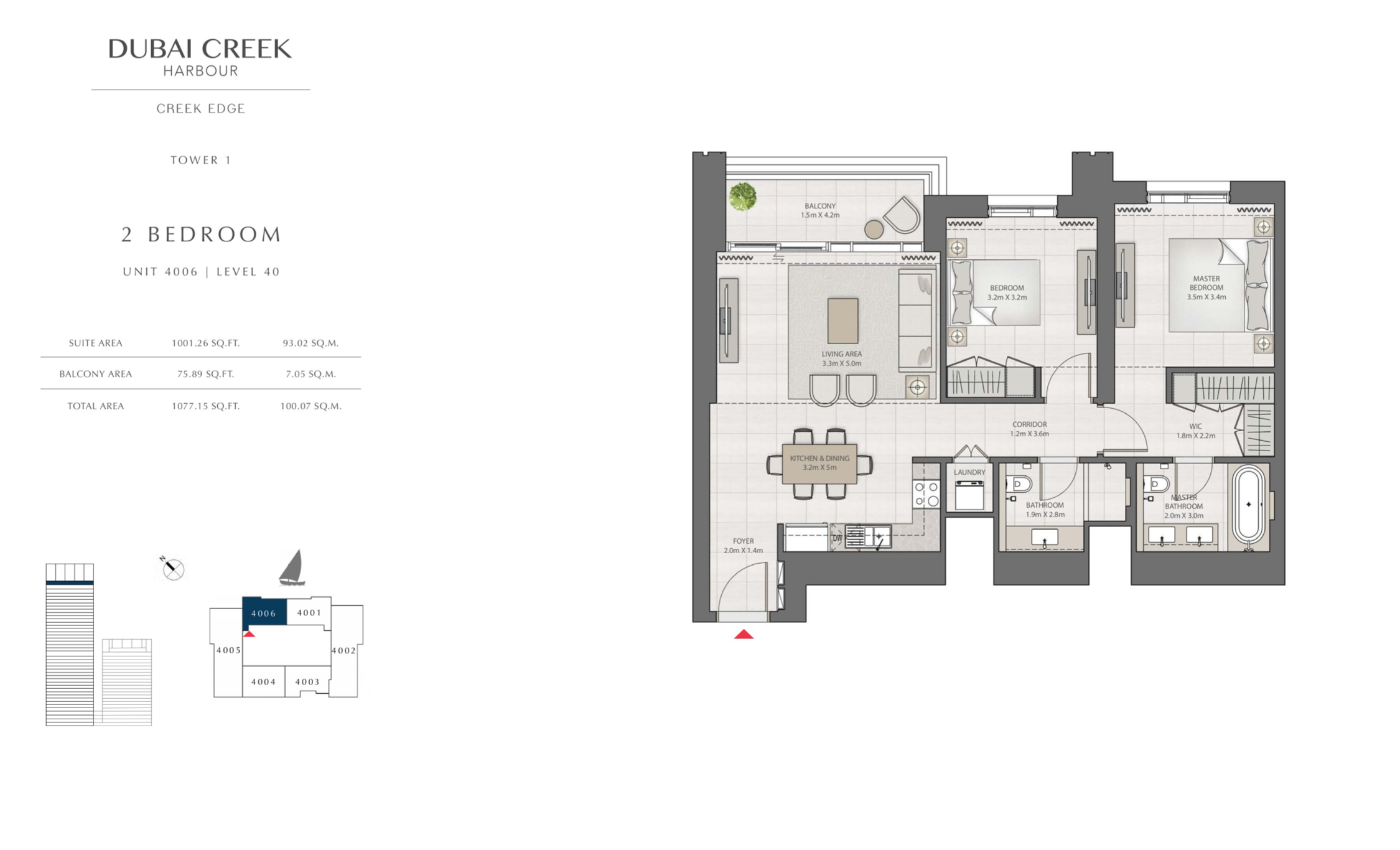 2 Bedroom Level 40 / Unit 6