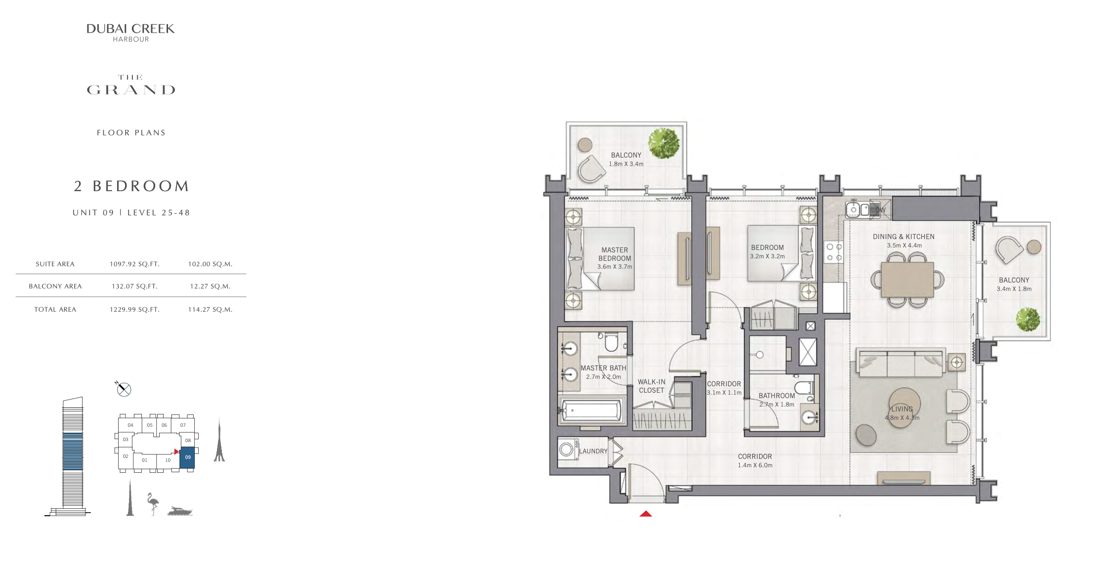 2 Bedroom Unit 09 - Level 25-48