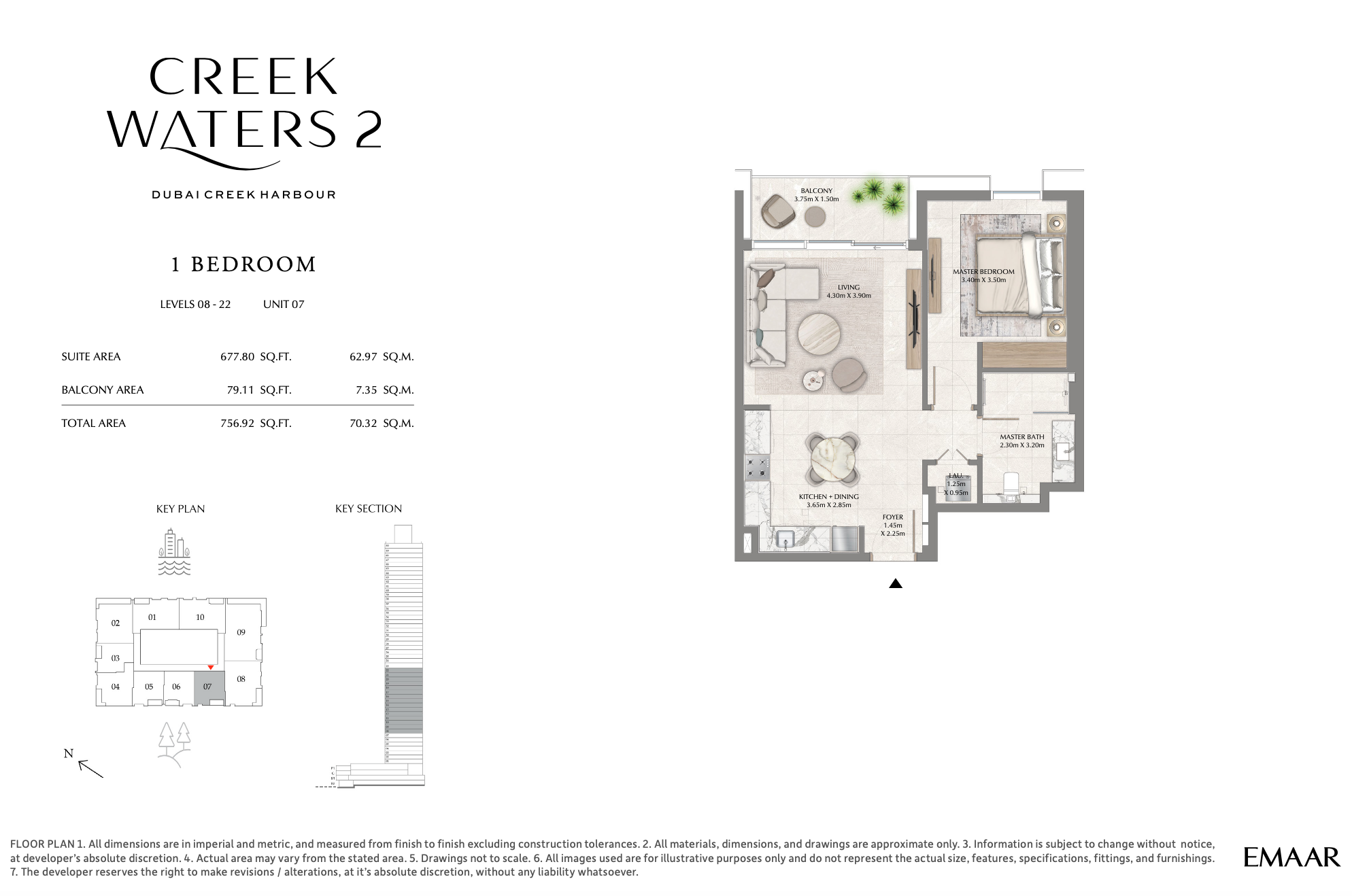 1 Bedroom Unit 7 - Level 8-22
