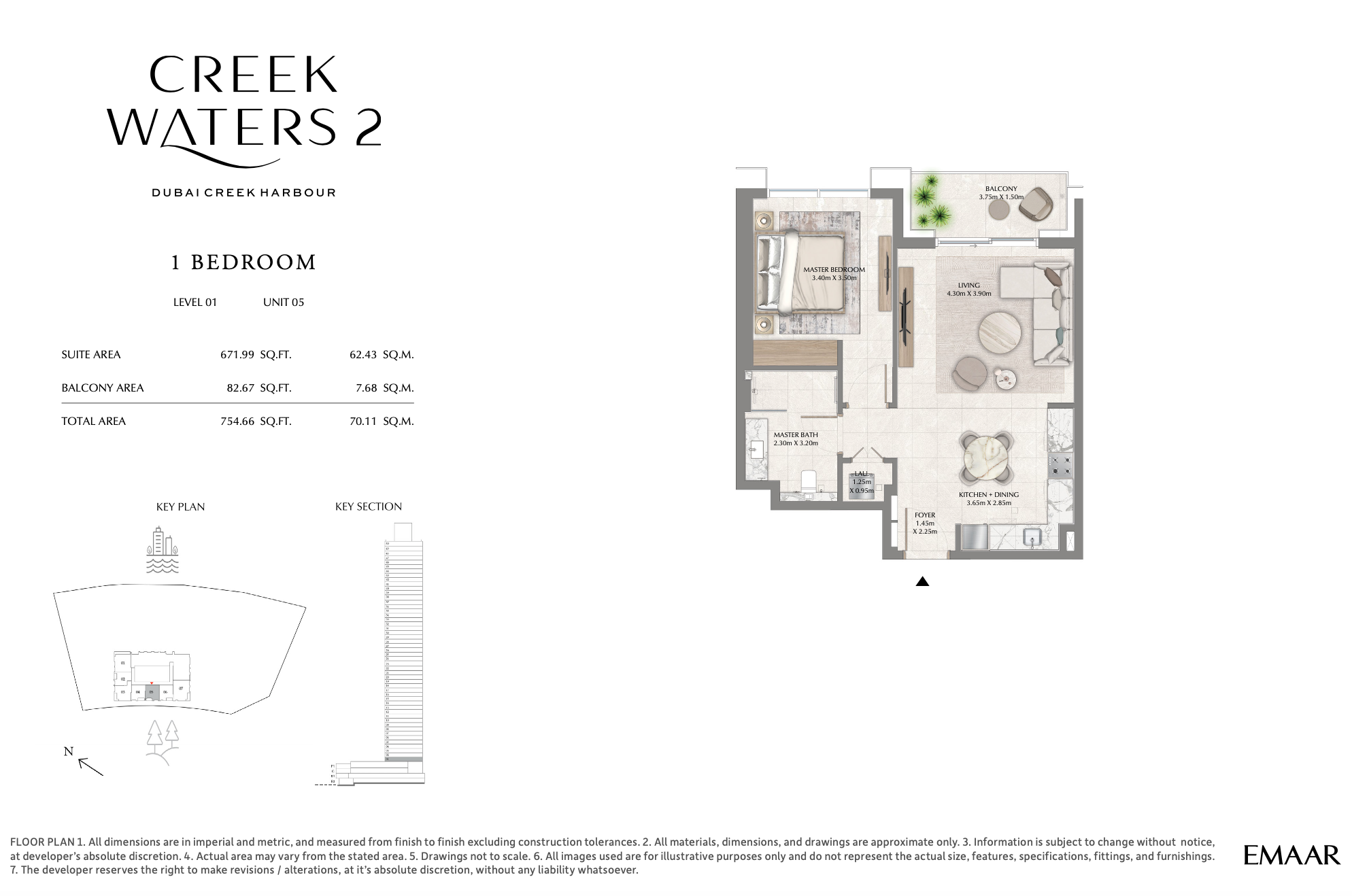 1 Bedroom Unit 5 - Level 1