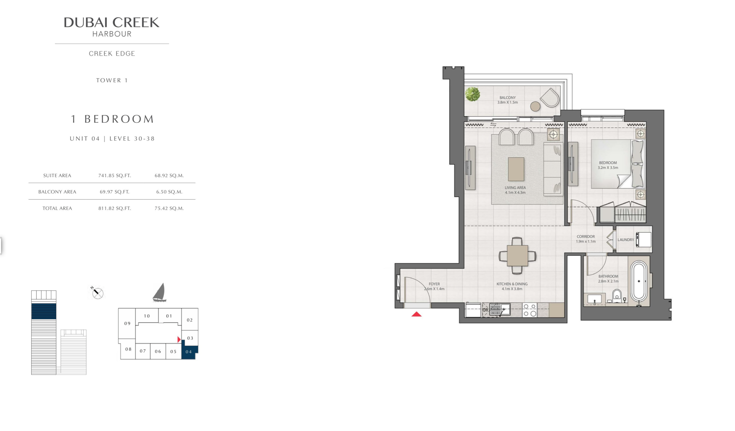 1 Bedroom Level 30-38 / Unit 4