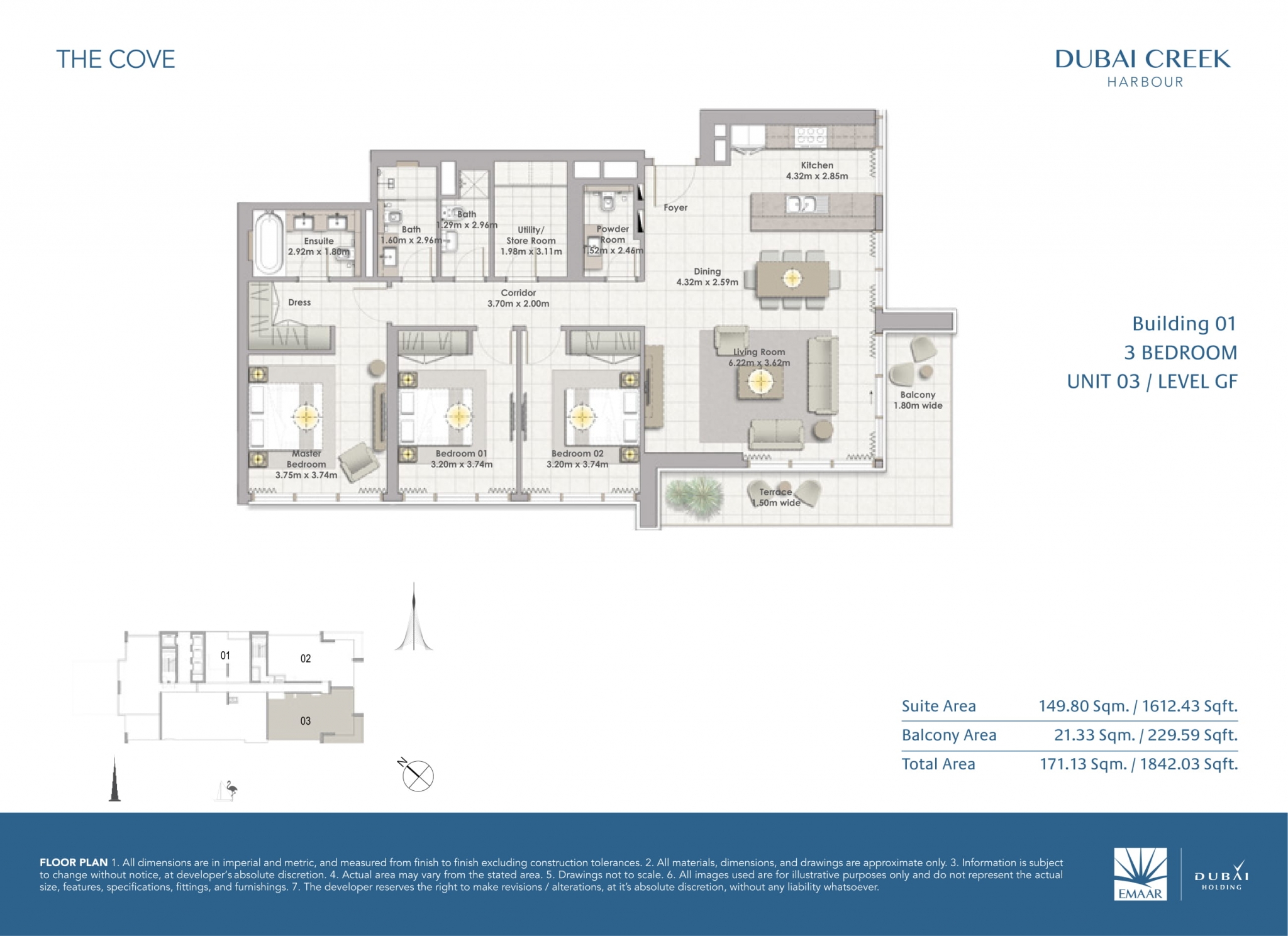 3 Bedroom Unit 3 - Level GF