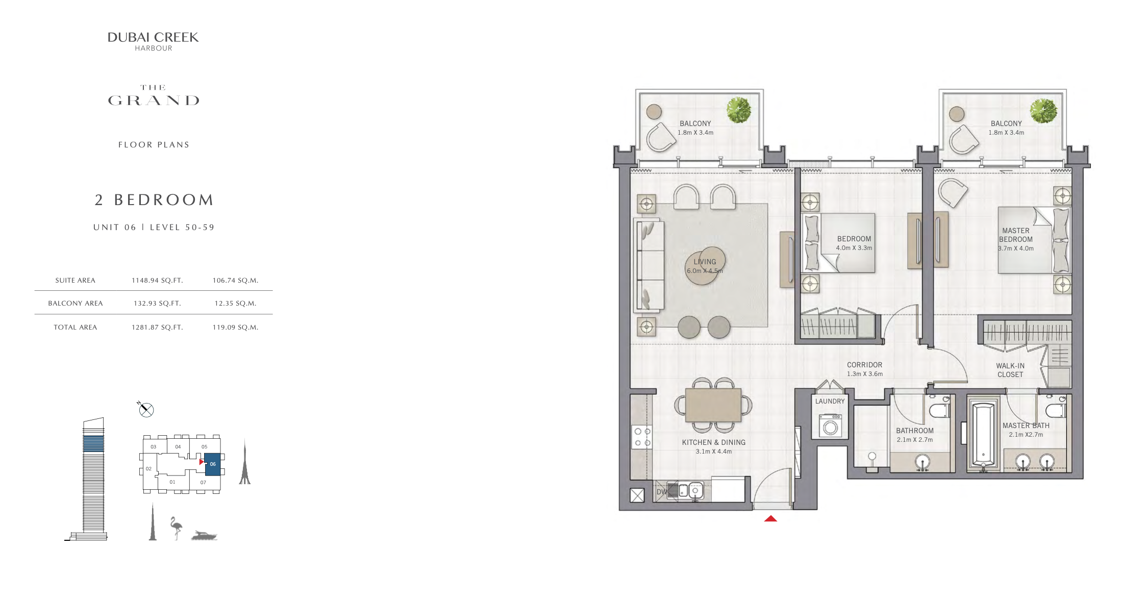 2 Bedroom Unit 06 - Level 50-59