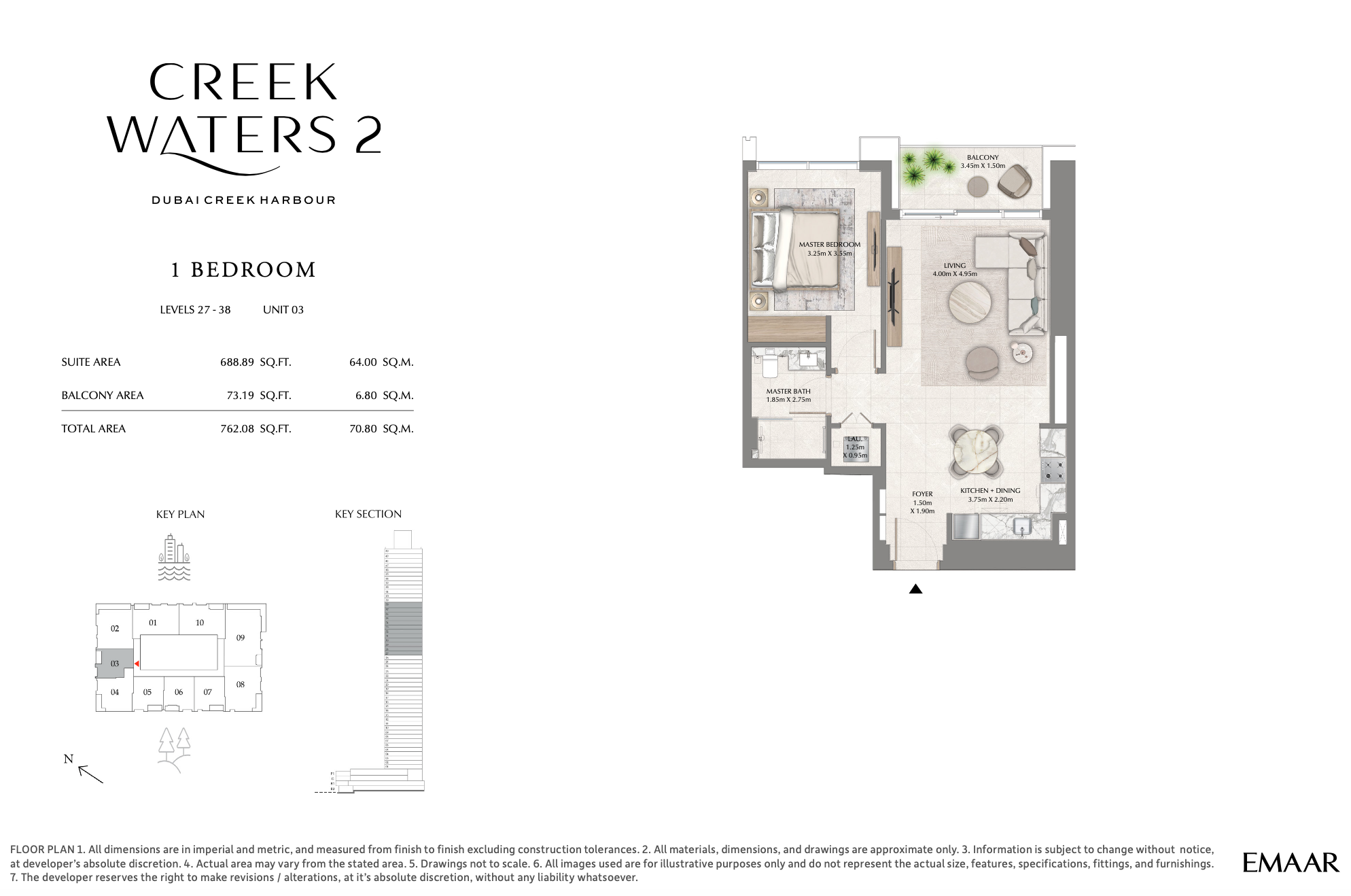 1 Bedroom Unit 3 - Level 27-38