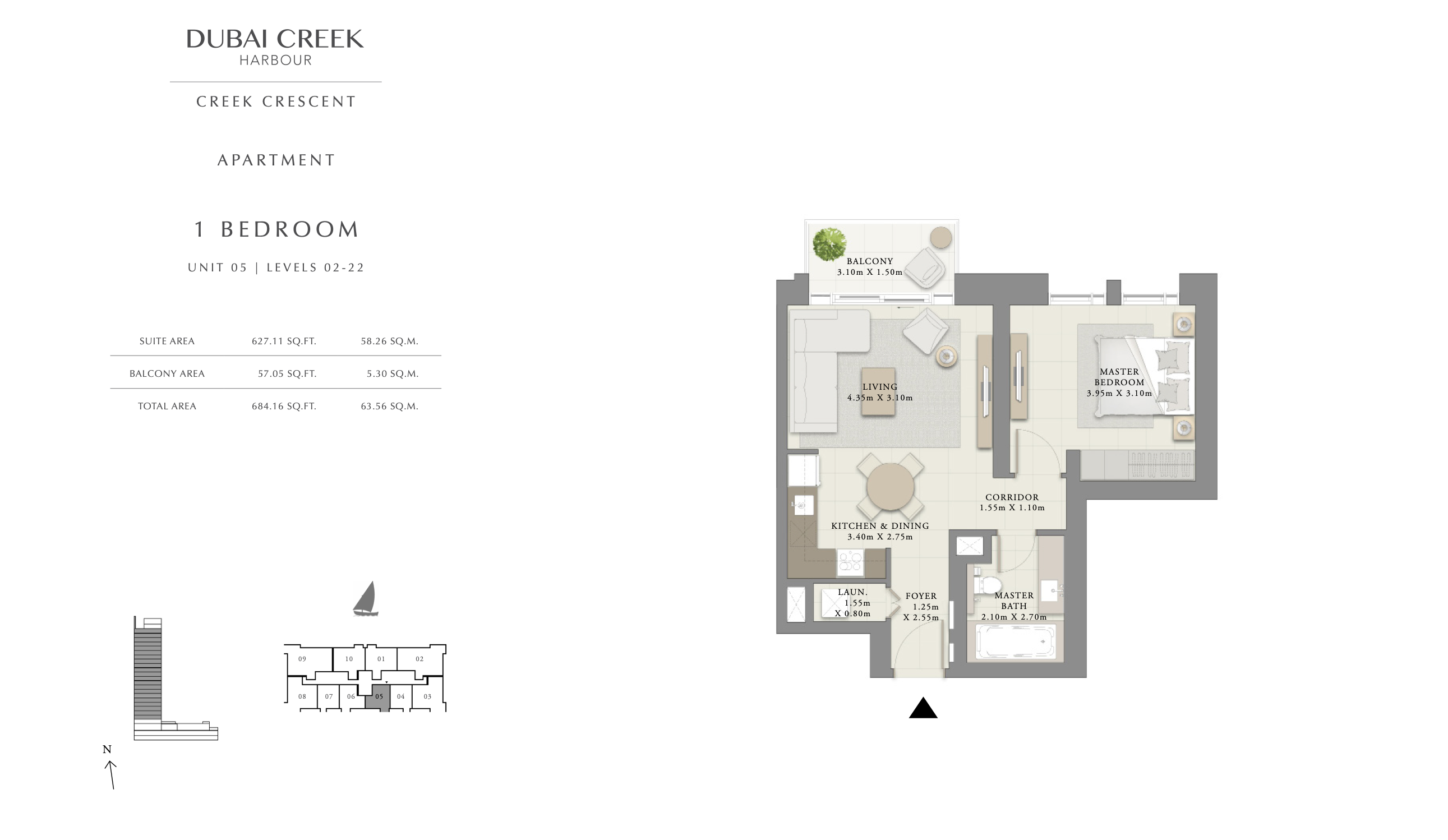 1 Bedroom Unit 05 - Level 2-22