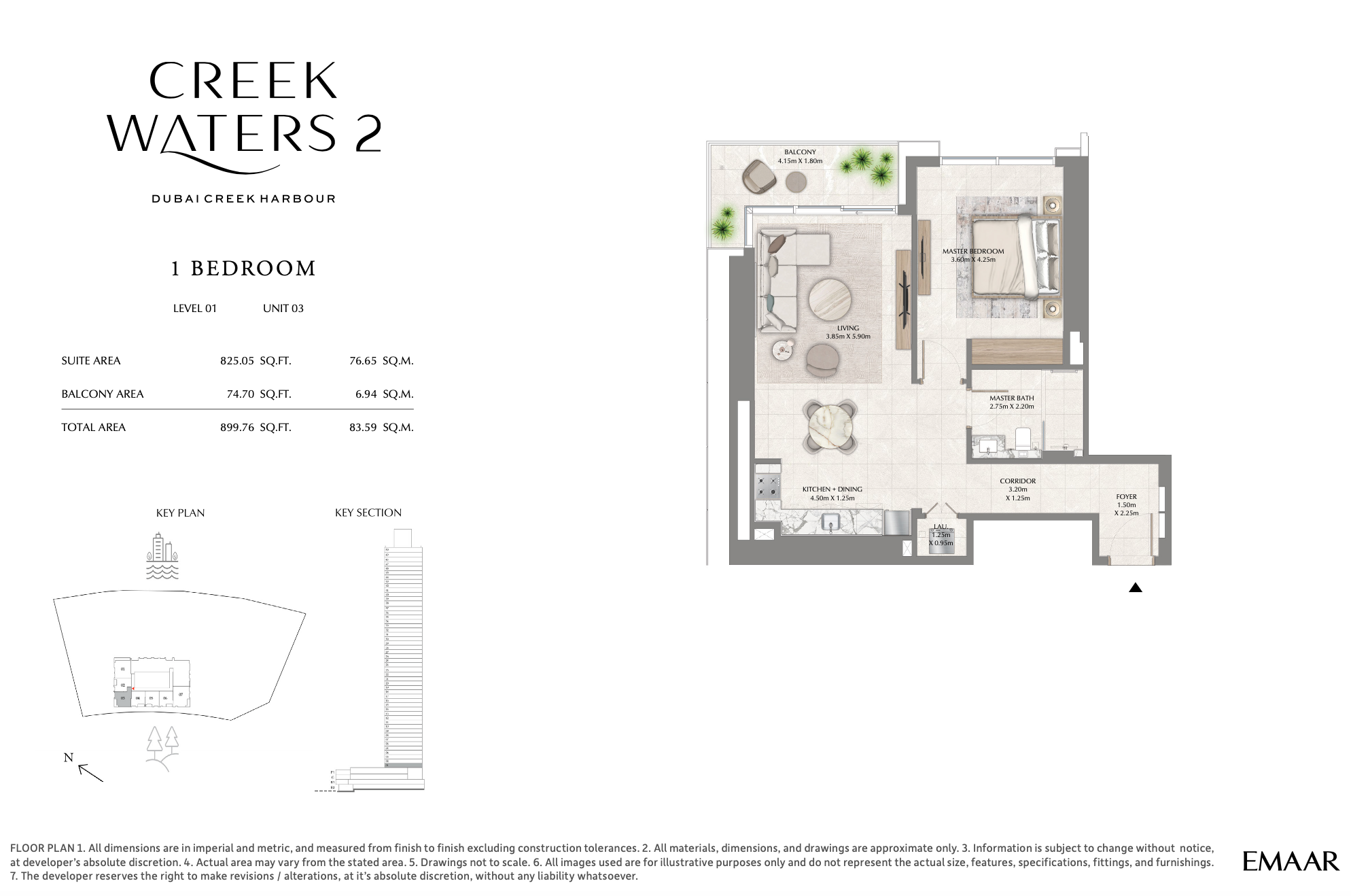 1 Bedroom Unit 3 - Level 1