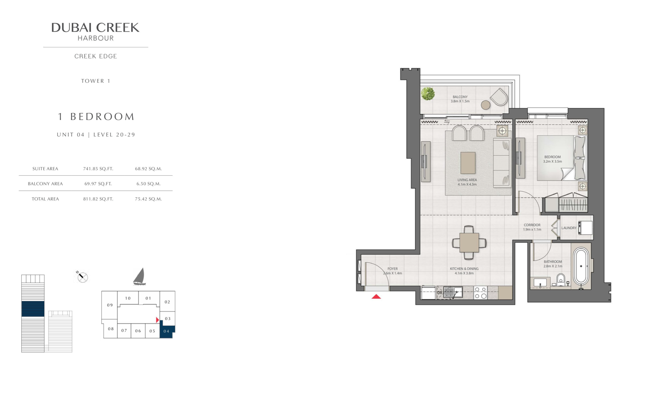 1 Bedroom Level 20-29 / Unit 4
