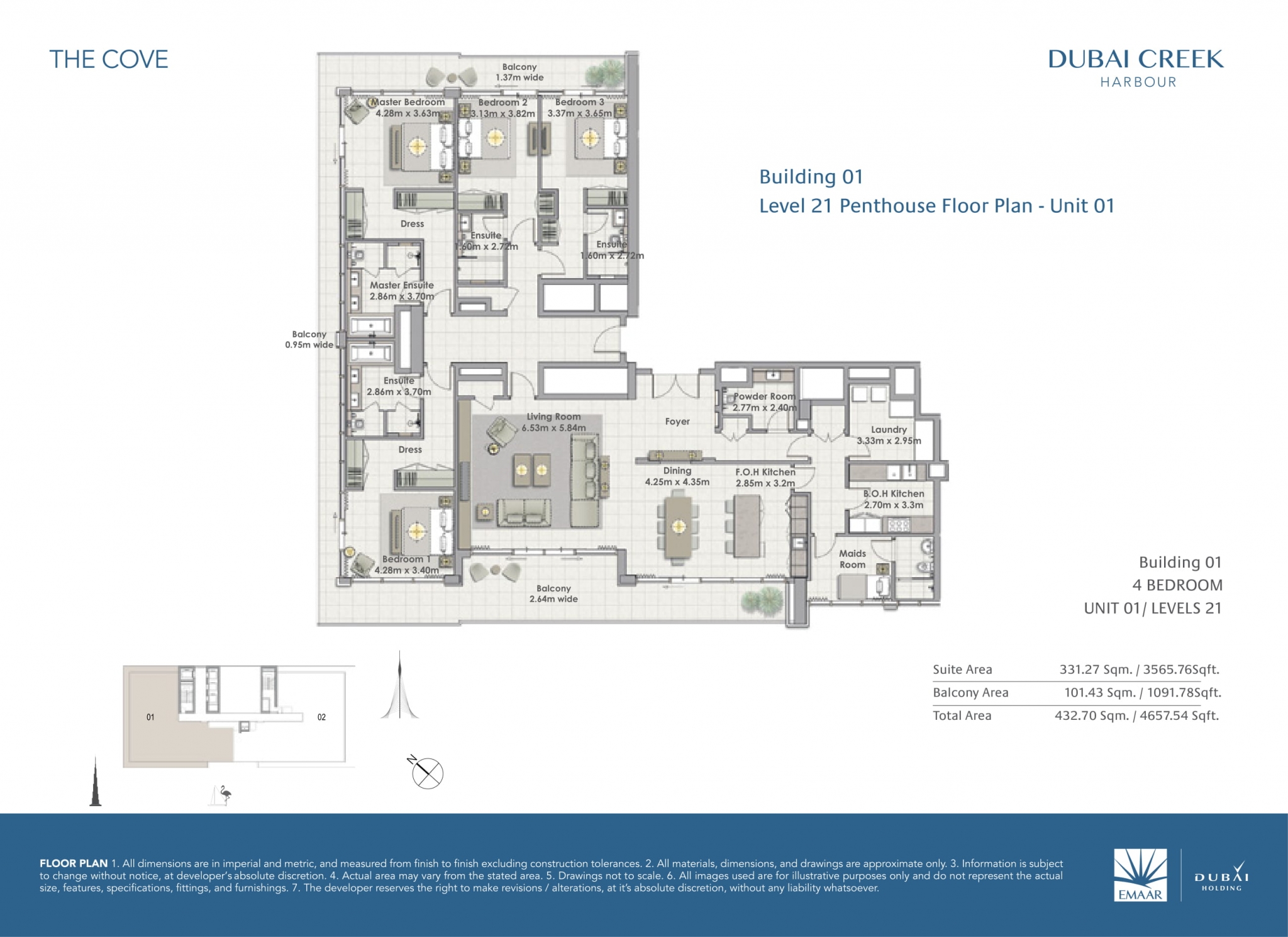Penthouse Unit 1 - Level 21