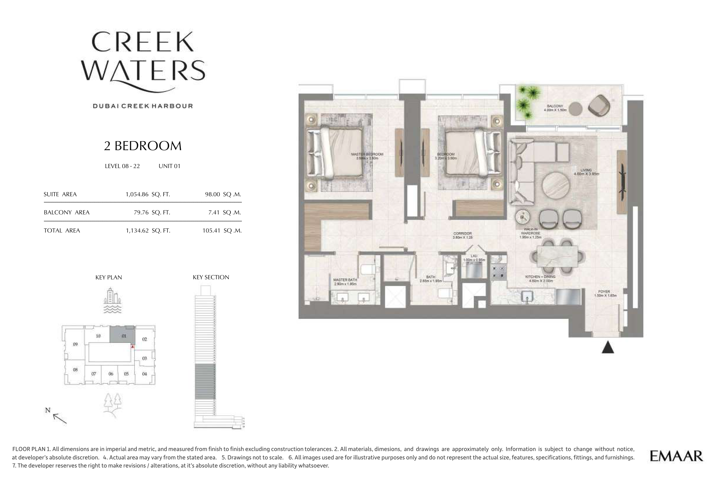 2 Bedroom Unit 1 - Level 8-22