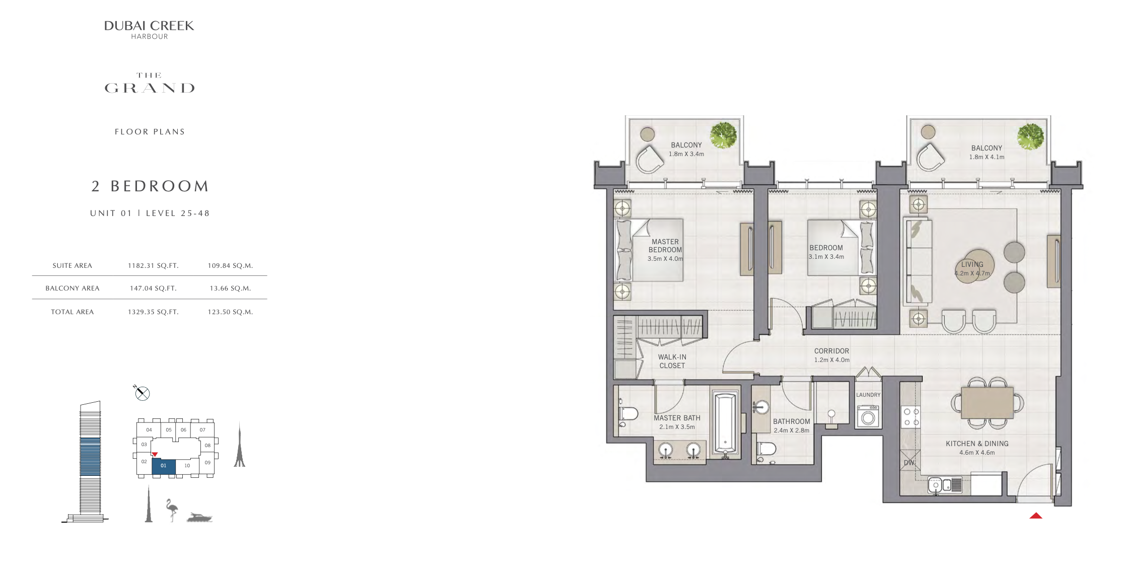 2 Bedroom Unit 01 - Level 25-48
