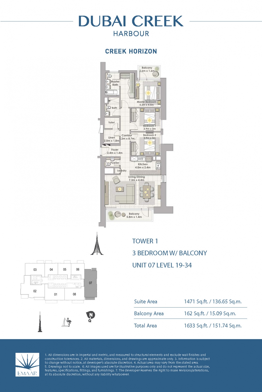 3 Bedroom Unit 07 - Level 19-34