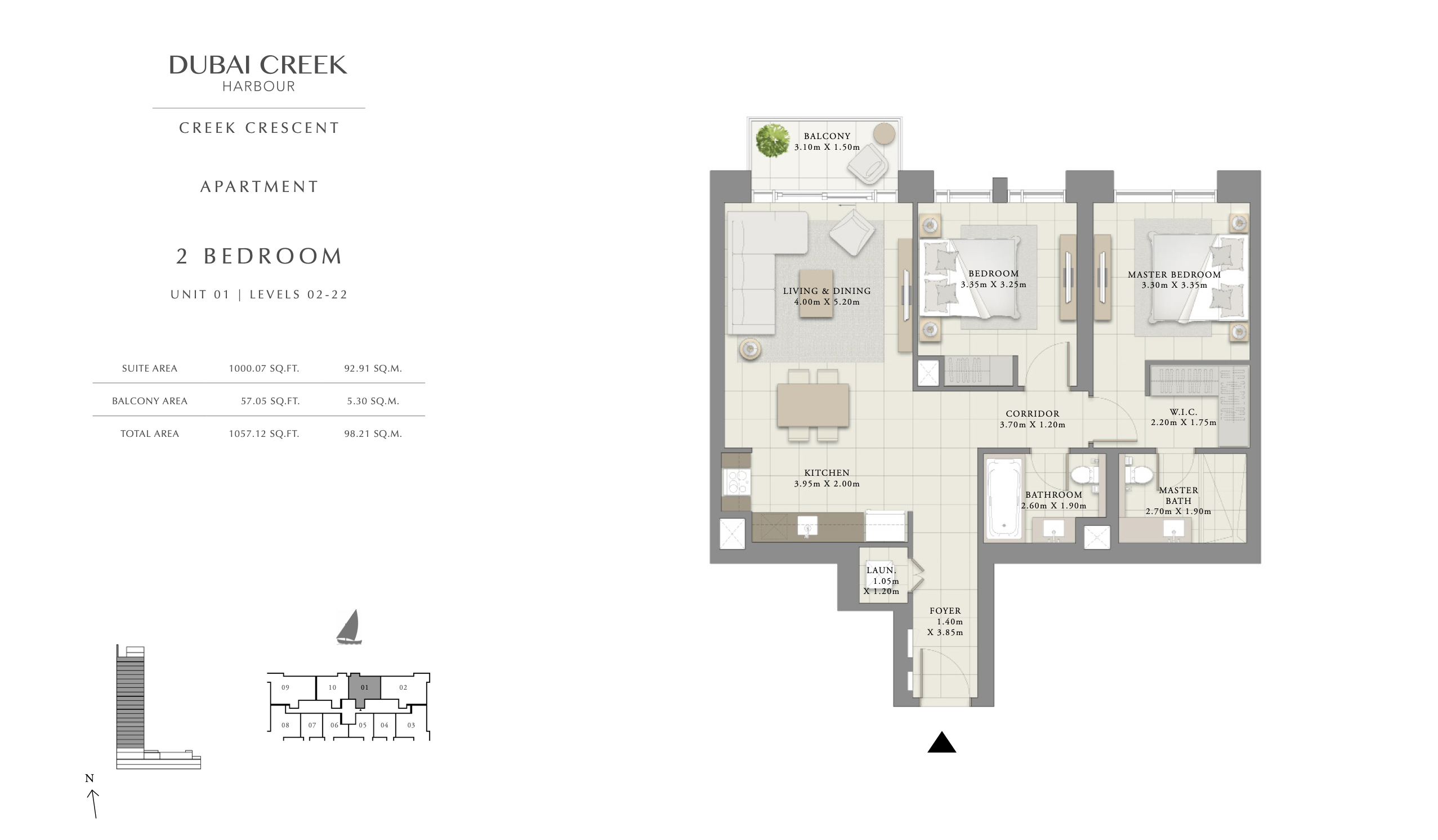 2 Bedroom Unit 1 - Level 2-22