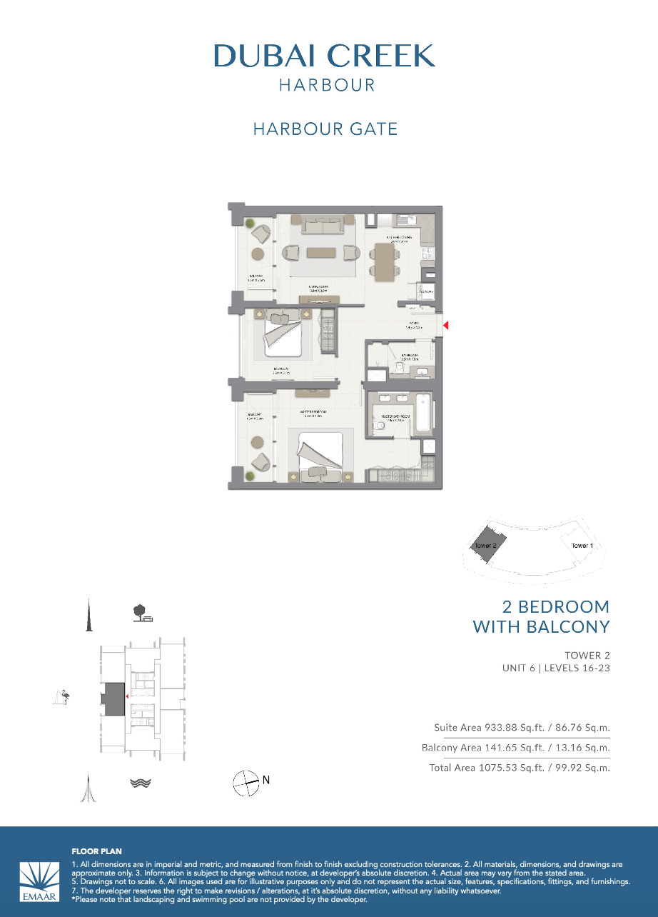 2 Bedroom with Balcony - Unit 06