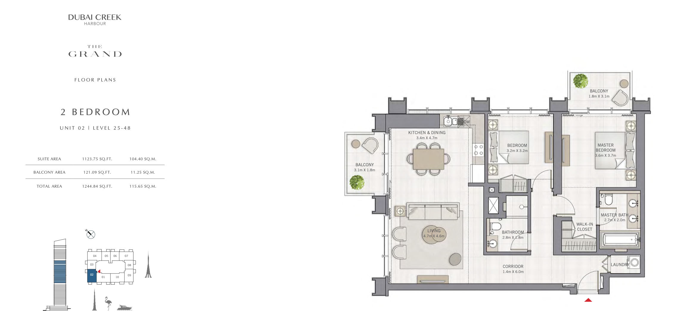 2 Bedroom Unit 02 - Level 25-48