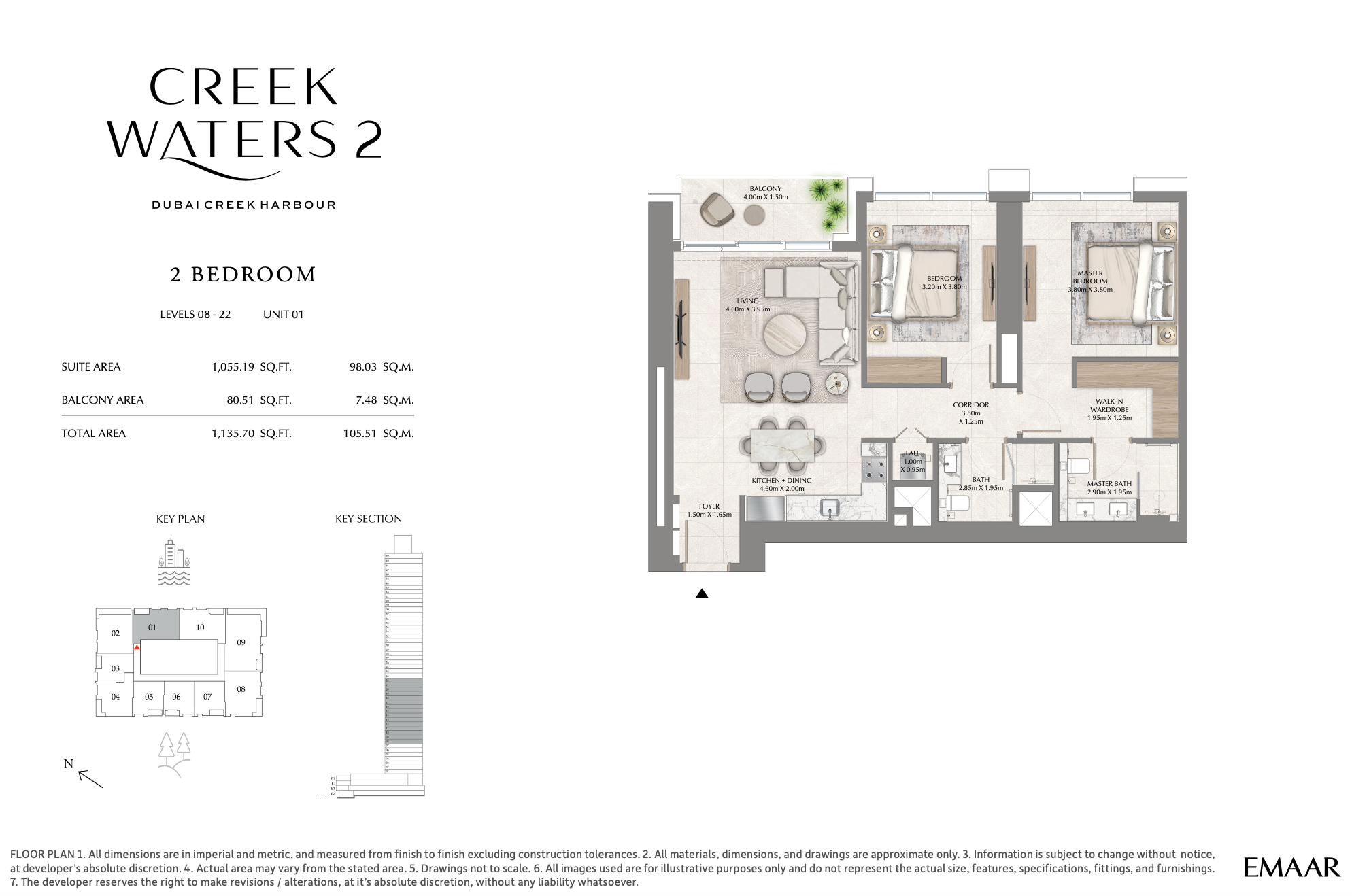 2 Bedroom Unit 1 - Level 8-22