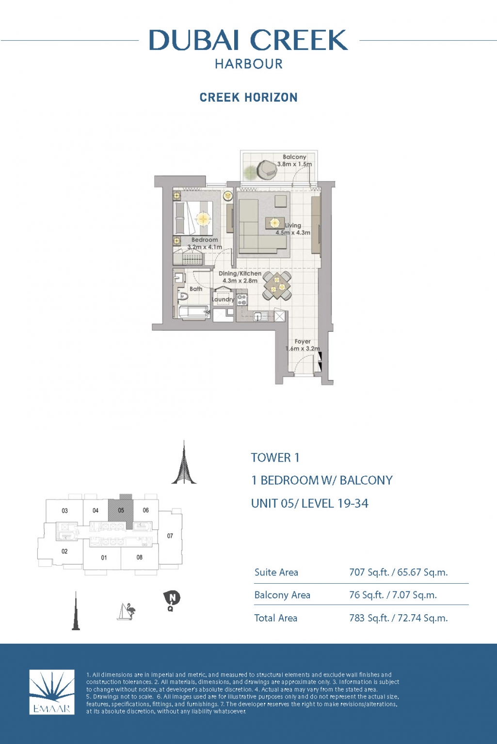 1 Bedroom Unit 05 - Level 19-34