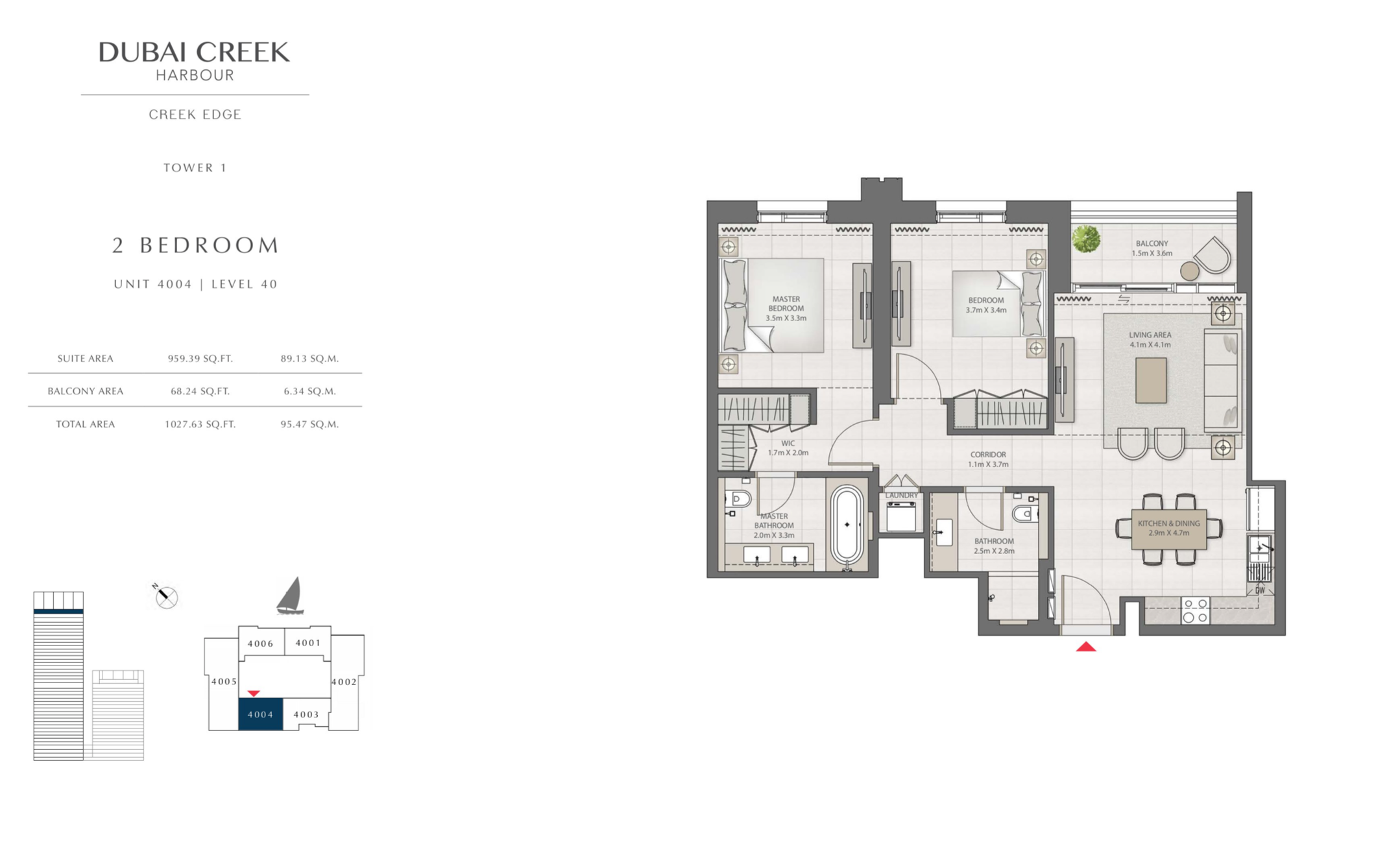 2 Bedroom Level 40 / Unit 4
