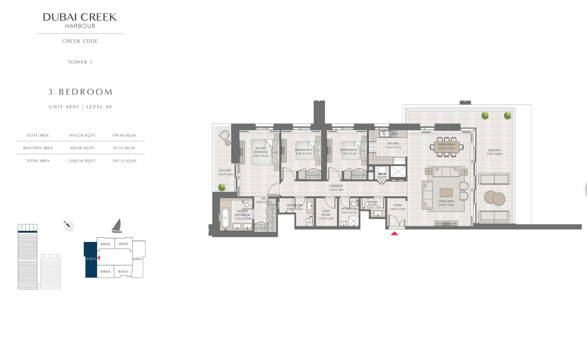 3 Bedroom Level 40 / Unit 5